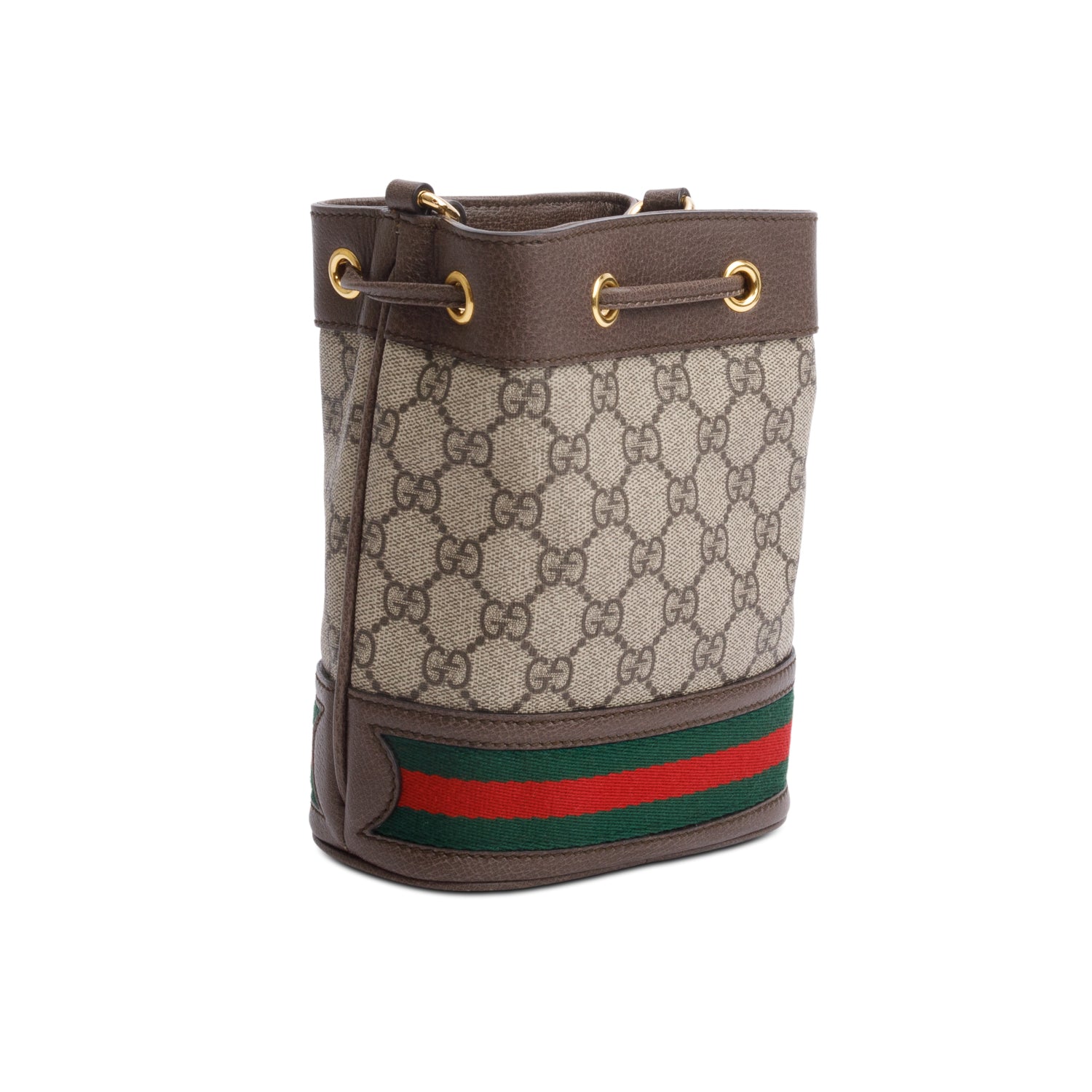 Gucci GG Supreme Web Ophidia Mini Bucket Bag