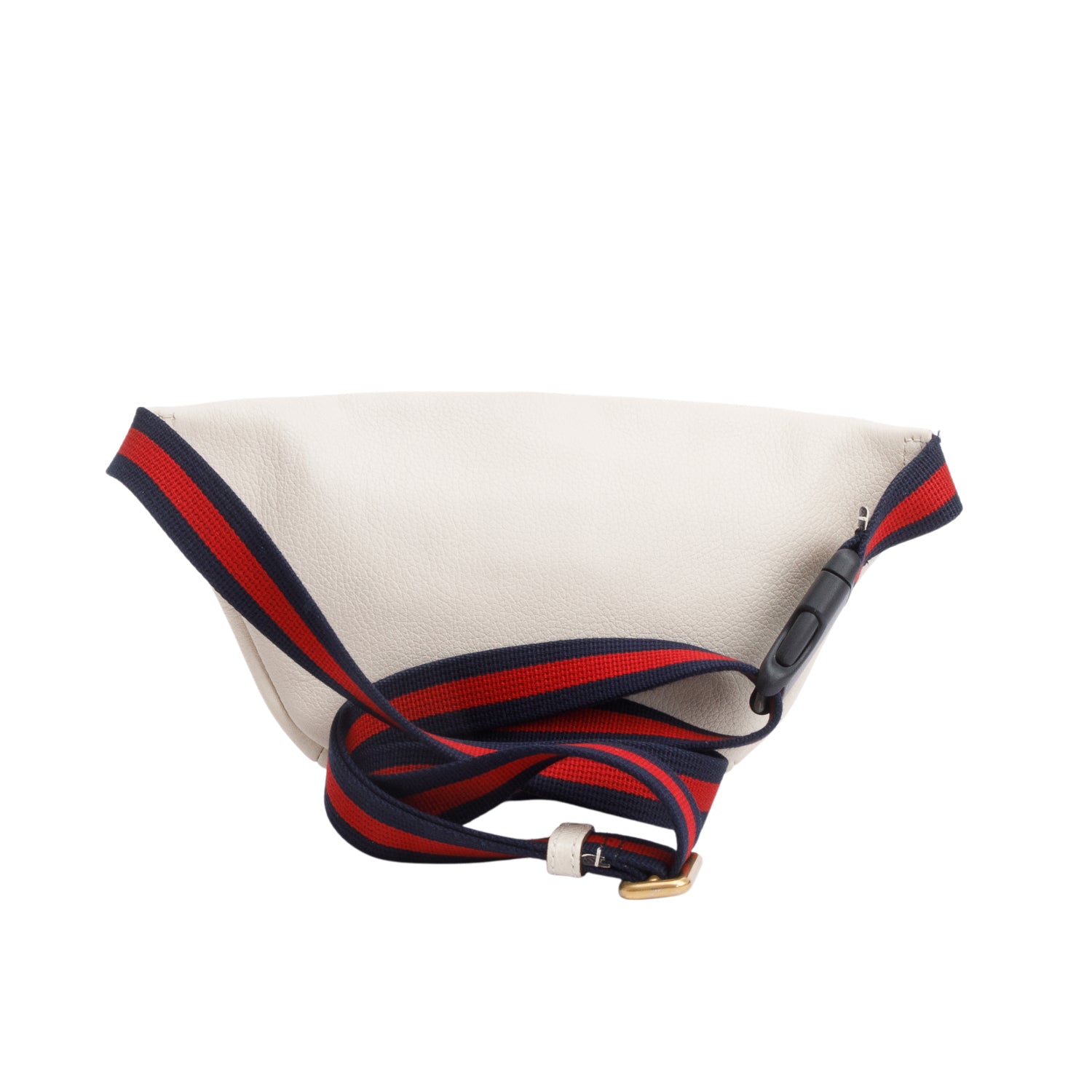 Gucci White Logo Print Calfskin Leather Small Belt Bag