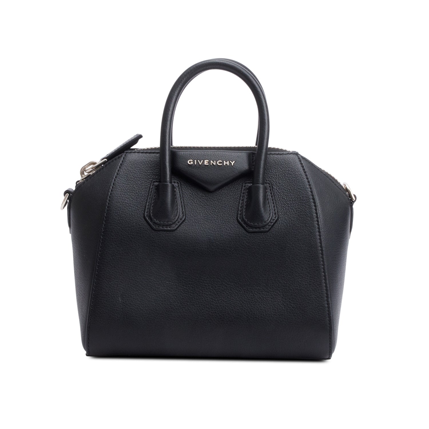 Givenchy Black Grained Leather Small Antigona Satchel