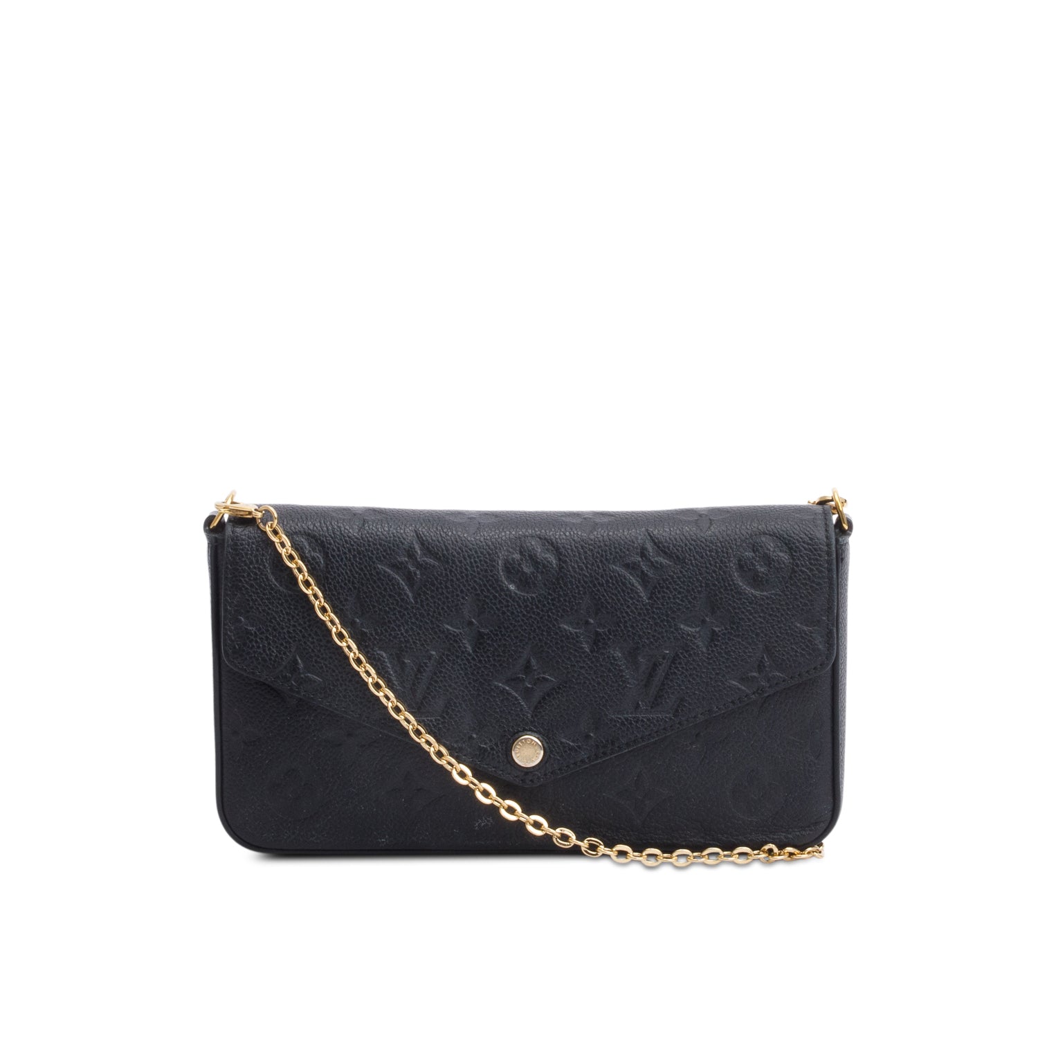 Louis Vuitton Black Monogram Empreinte Leather Felicie Pochette