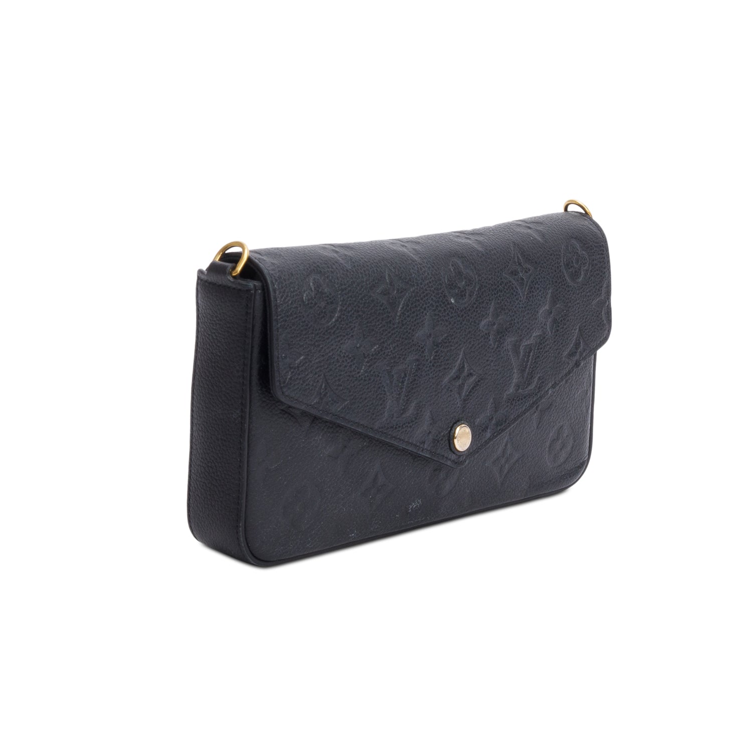Louis Vuitton Black Monogram Empreinte Leather Felicie Pochette