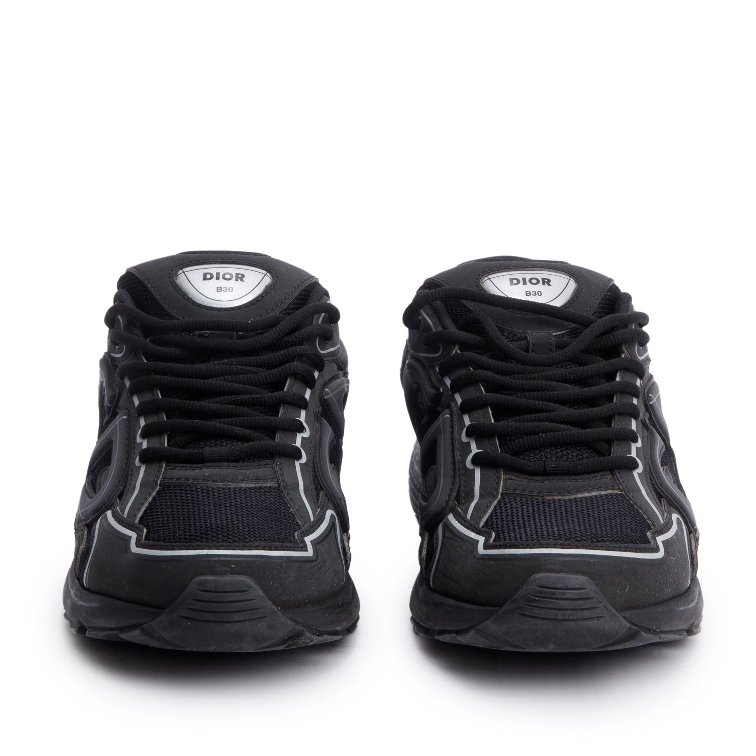 Christian Dior Black Mesh Technical Fabric B30 Sneakers, Size 43 w/ Box