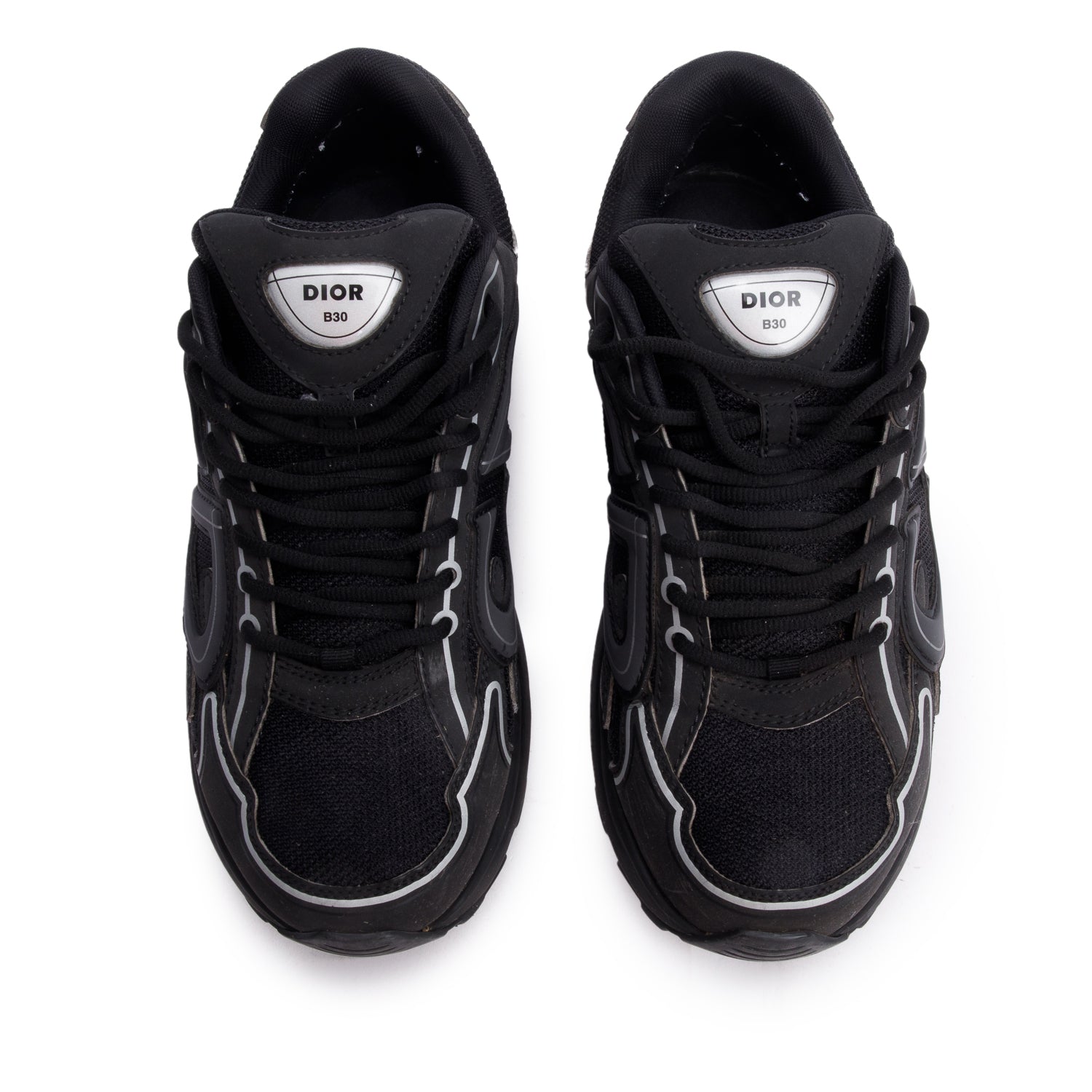 Christian Dior Black Mesh Technical Fabric B30 Sneakers, Size 43 w/ Box