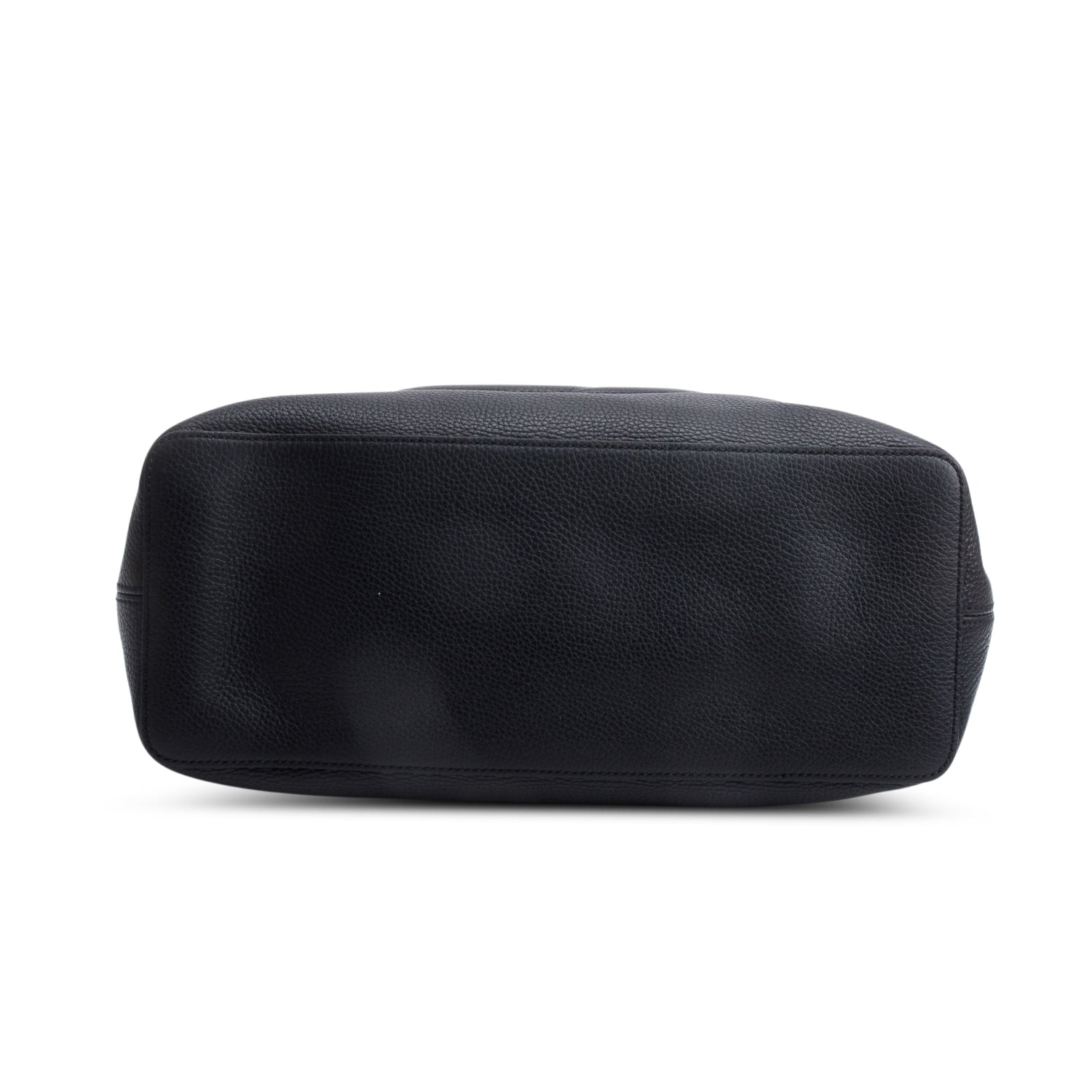 Gucci Black Pebbled Calfskin Leather Large Convertible Soho Hobo Bag w/ Strap