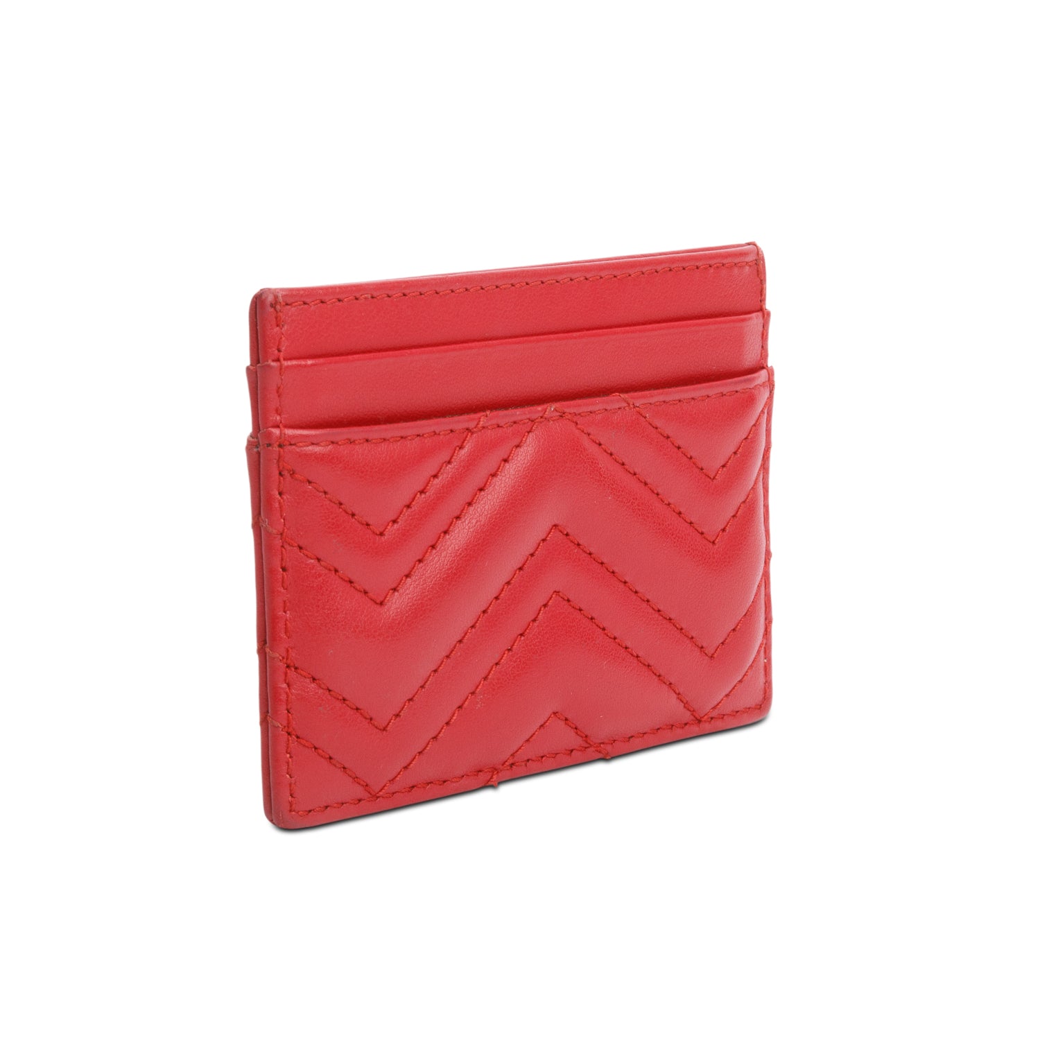 Gucci Red GG Marmont Card Case