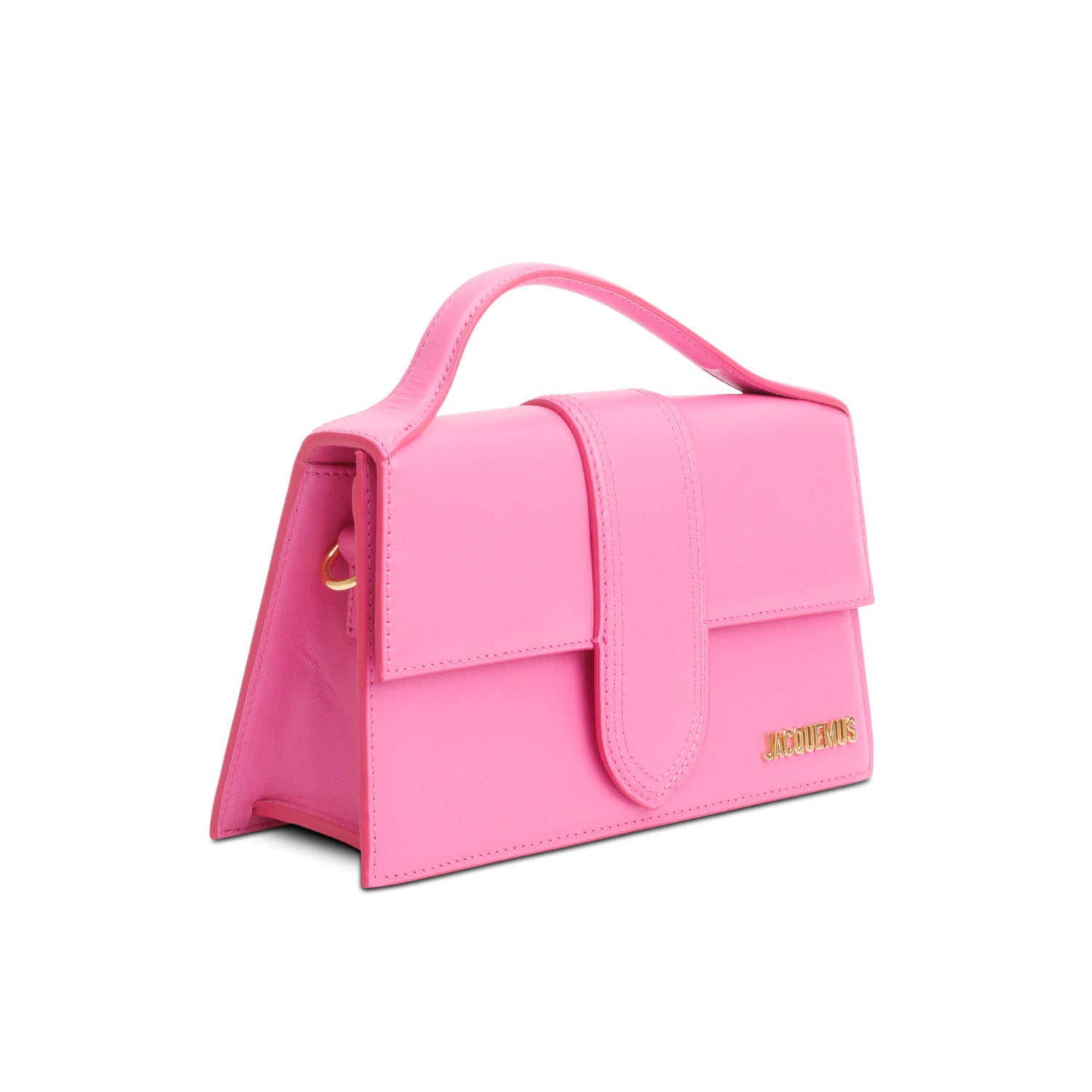 Jacquemus Pink Leather Le Grand Bambino Bag w/ Strap