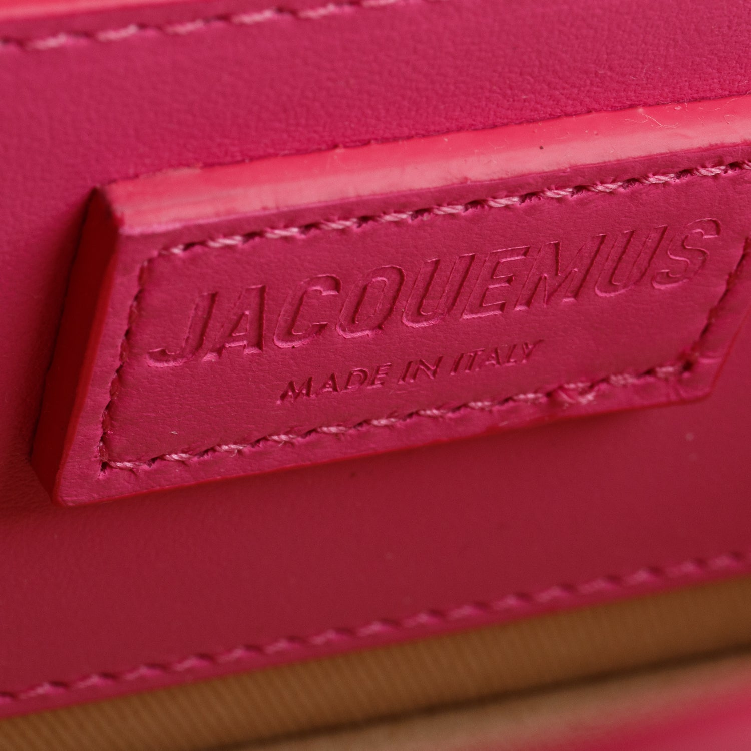 Jacquemus Pink Leather Le Grand Bambino Bag w/ Strap