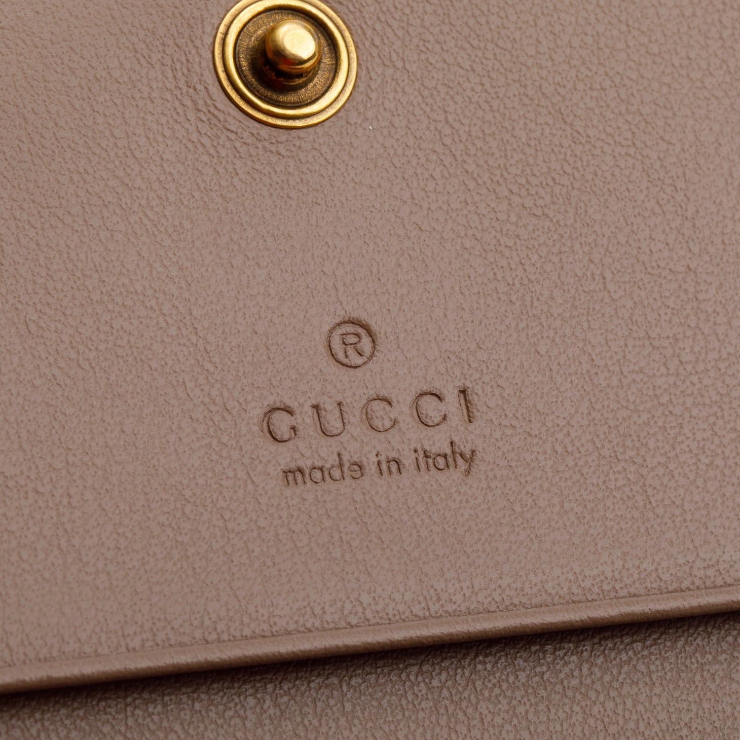 Gucci Beige Quilted GG Marmont Leather Card Case Wallet w/ Box