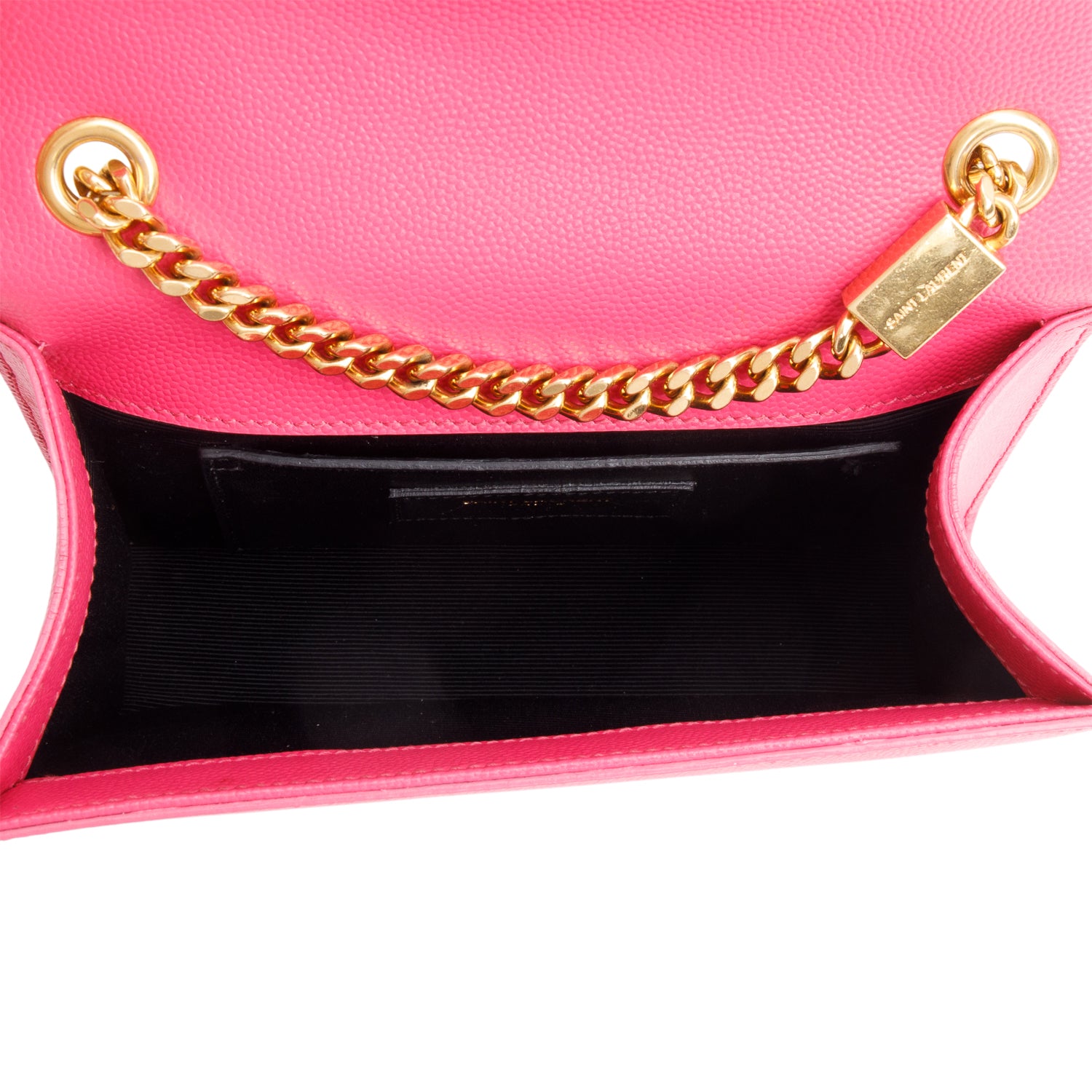 Saint Laurent Pink Grain De Poudre Leather Mini Monogram Kate Bag
