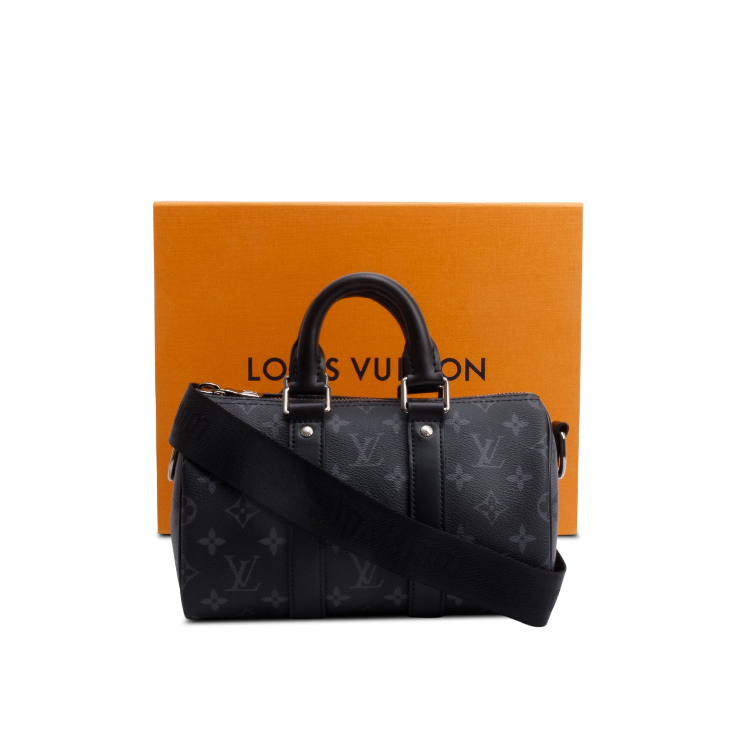Louis Vuitton Monogram Eclipse Speedy Bandouliere 25 w/ Box & Receipt, Strap