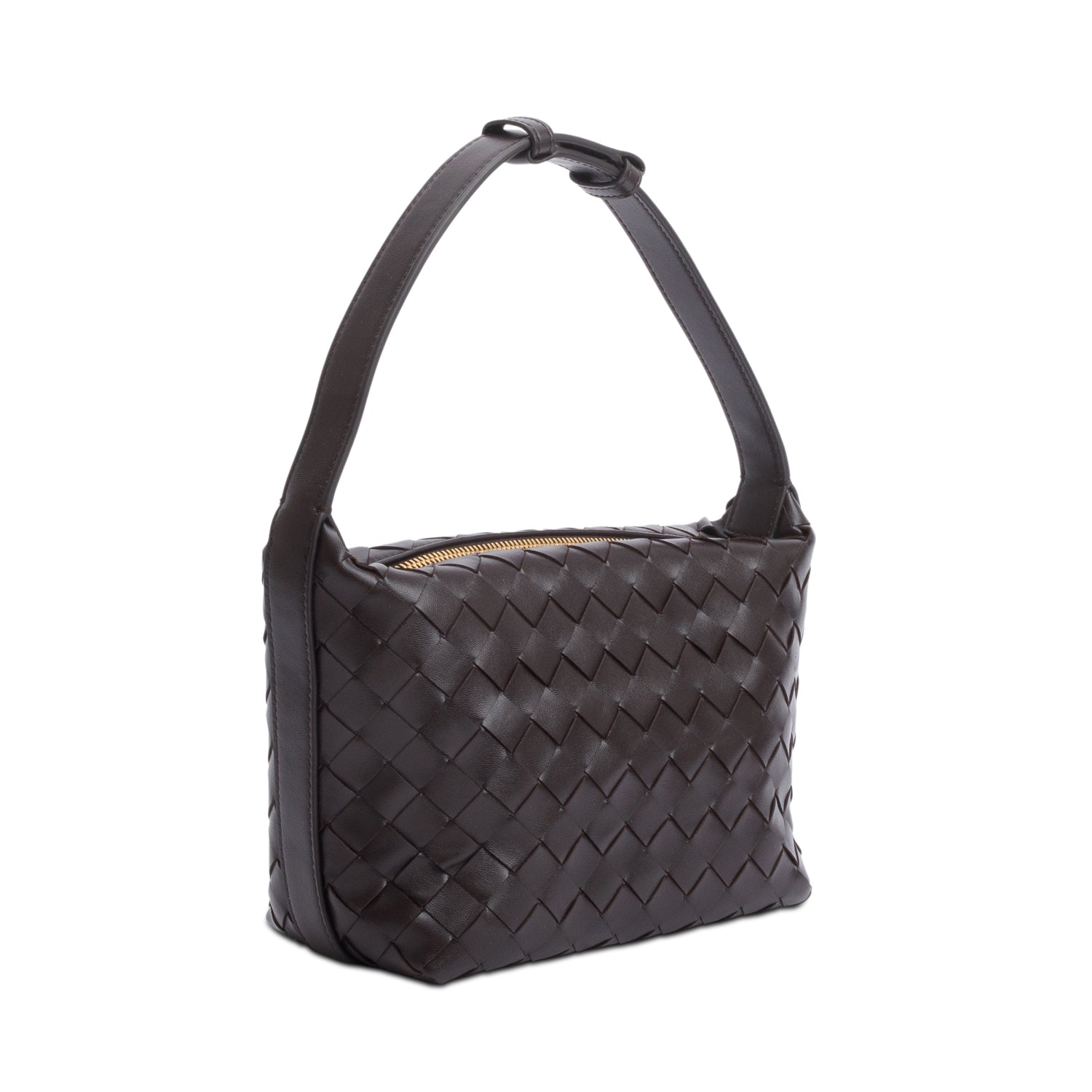 Bottega Veneta Brown Intrecciato Leather Mini Wallace Bag