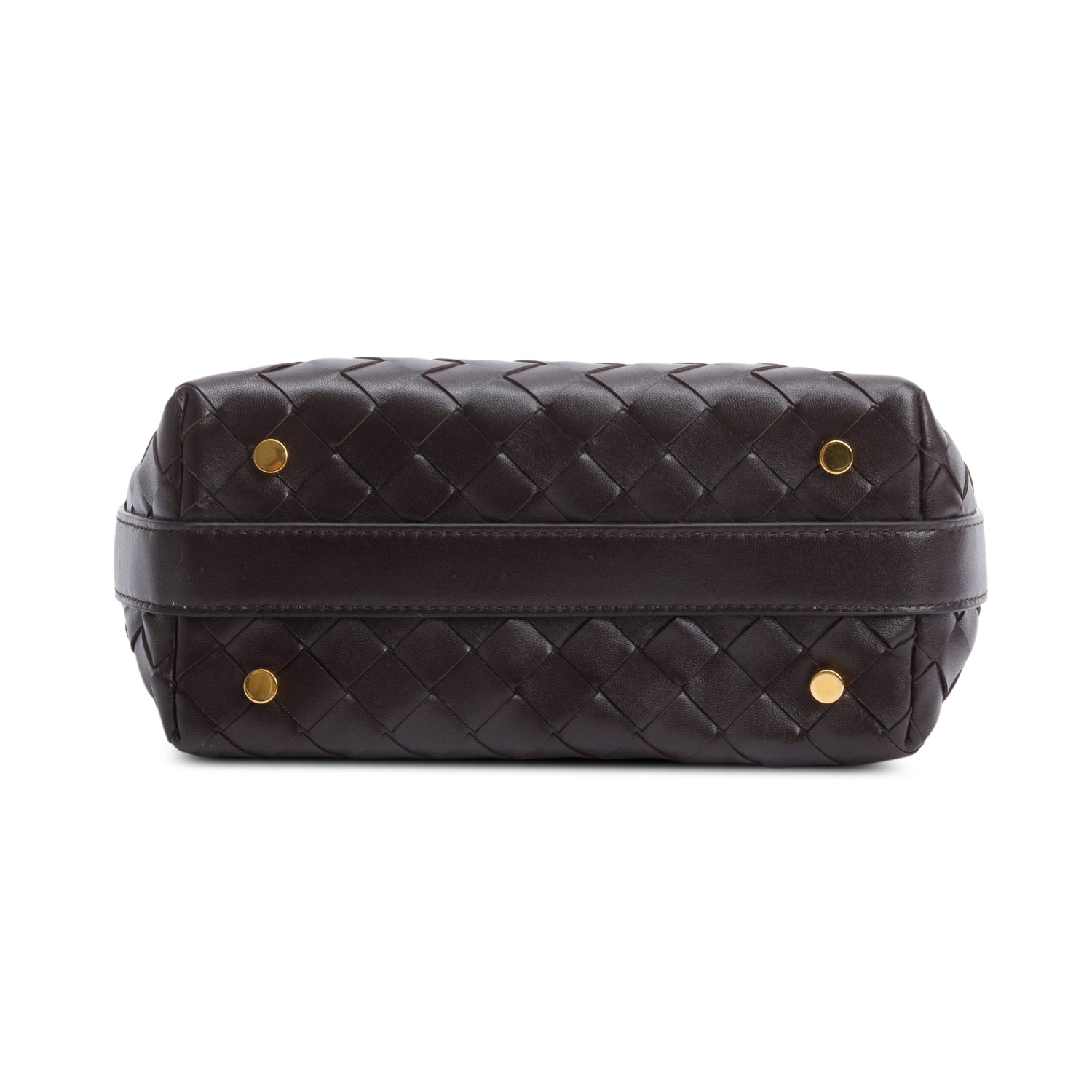 Bottega Veneta Brown Intrecciato Leather Mini Wallace Bag