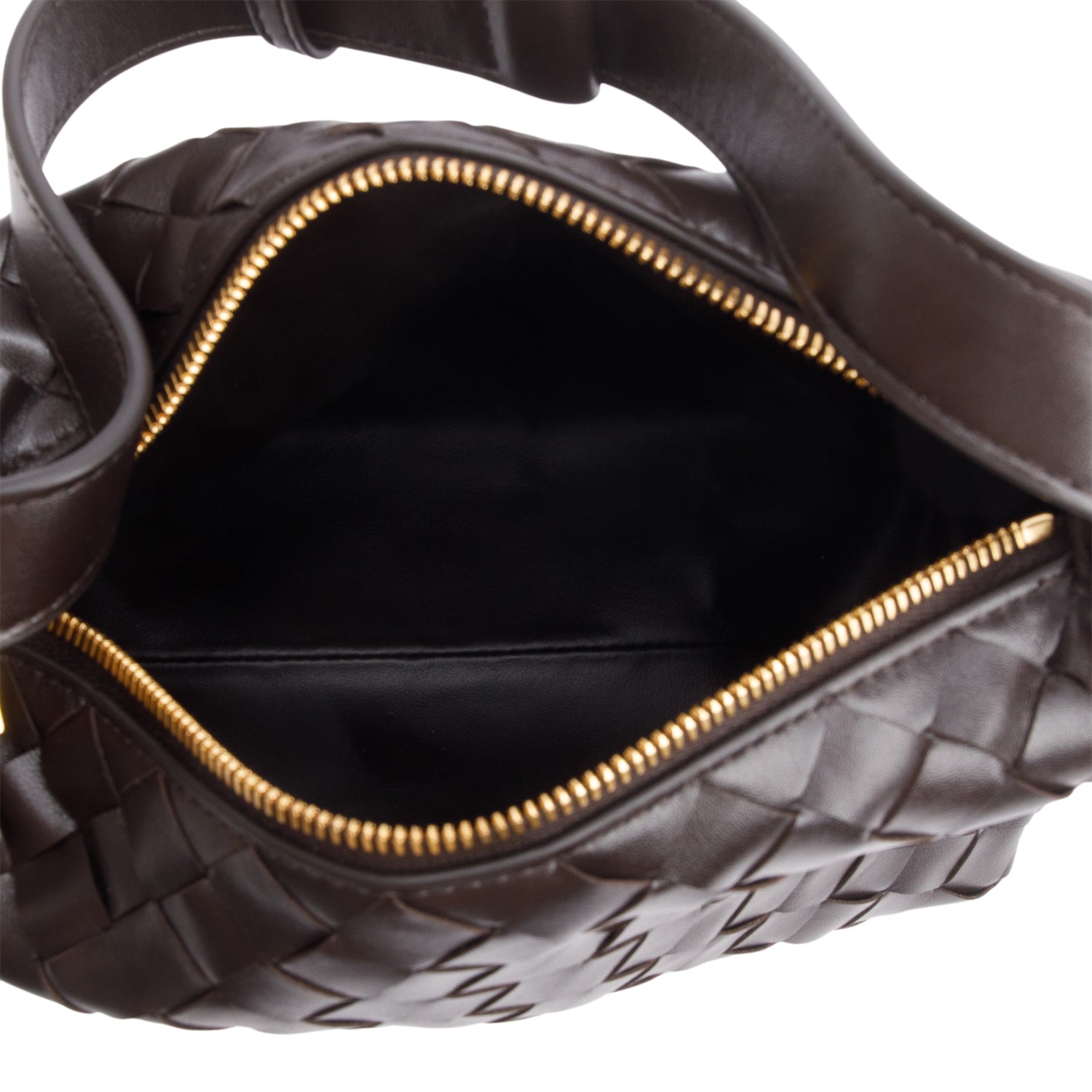 Bottega Veneta Brown Intrecciato Leather Mini Wallace Bag