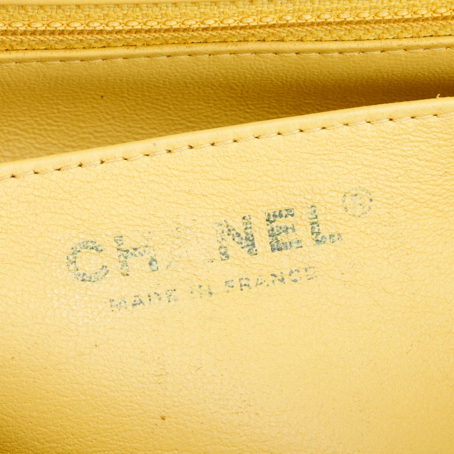 Chanel Yellow Quilted Lambskin Leather Classic Mini Rectangular Flap Bag