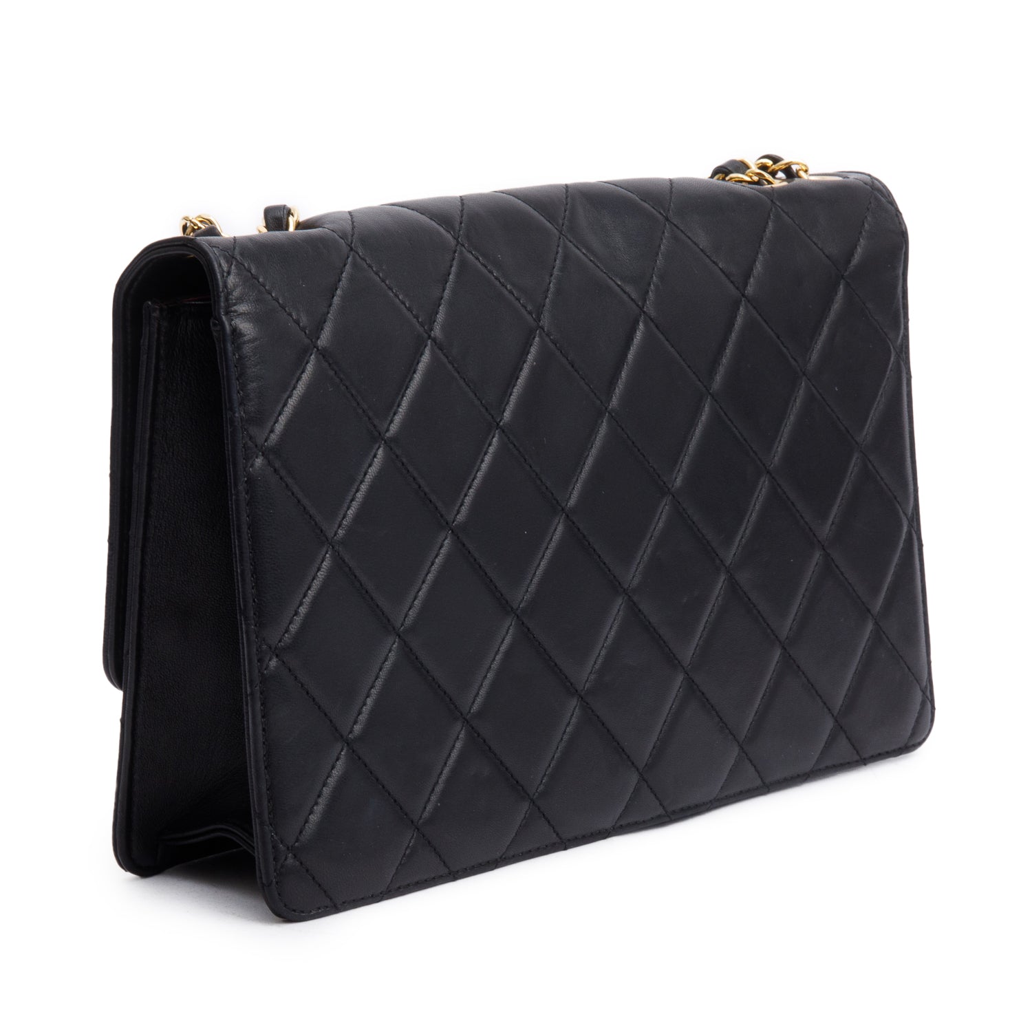 Chanel Beige Lambskin Leather Large Golden Class Flap Bag w/ Box, Receipt & Authenticity Card