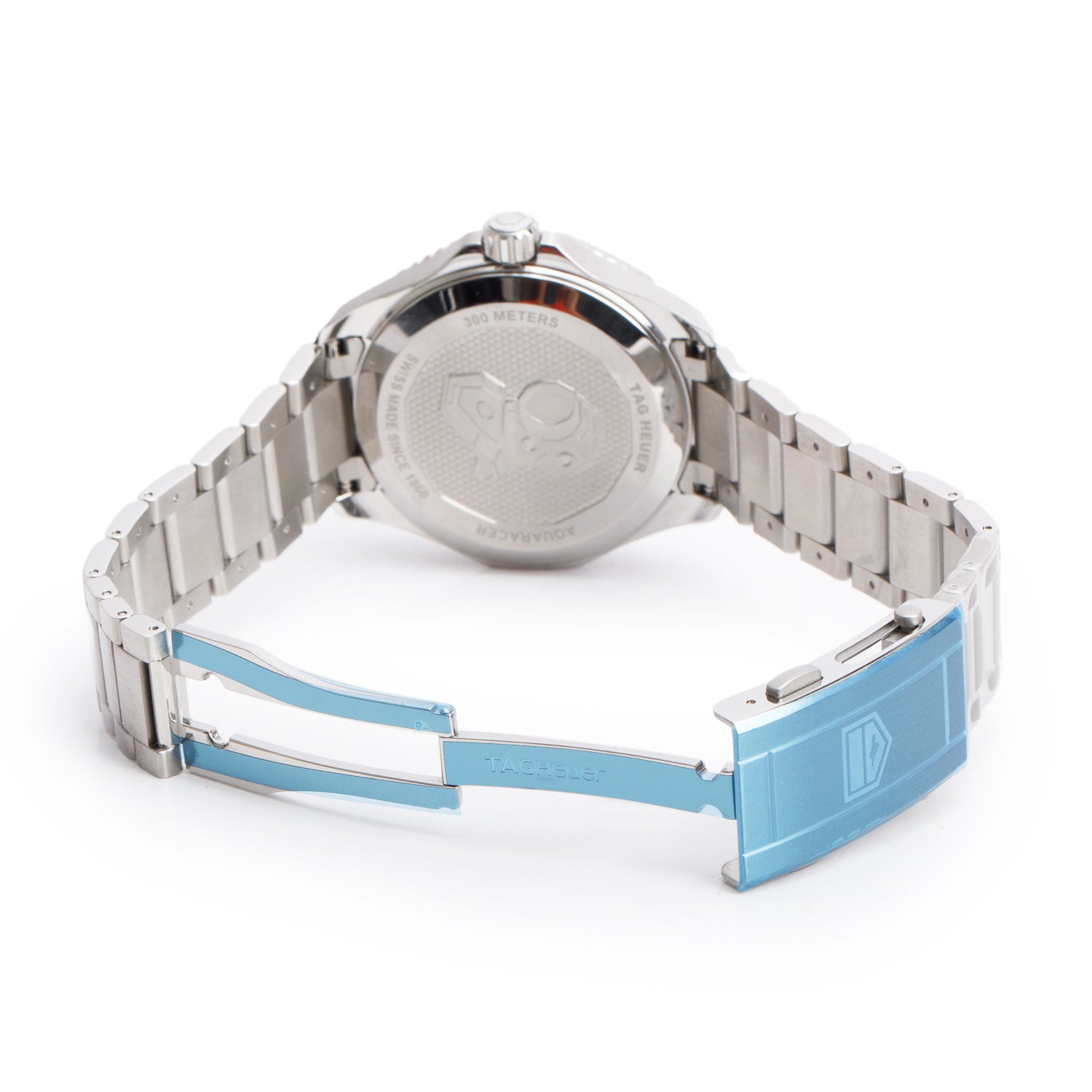 Tag Heuer 2025 Stainless Steel Aquaracer Professional 300M GMT 42 MM Automatic Watch Green Dial WBP5115 w/ Box, Receipt & Papers