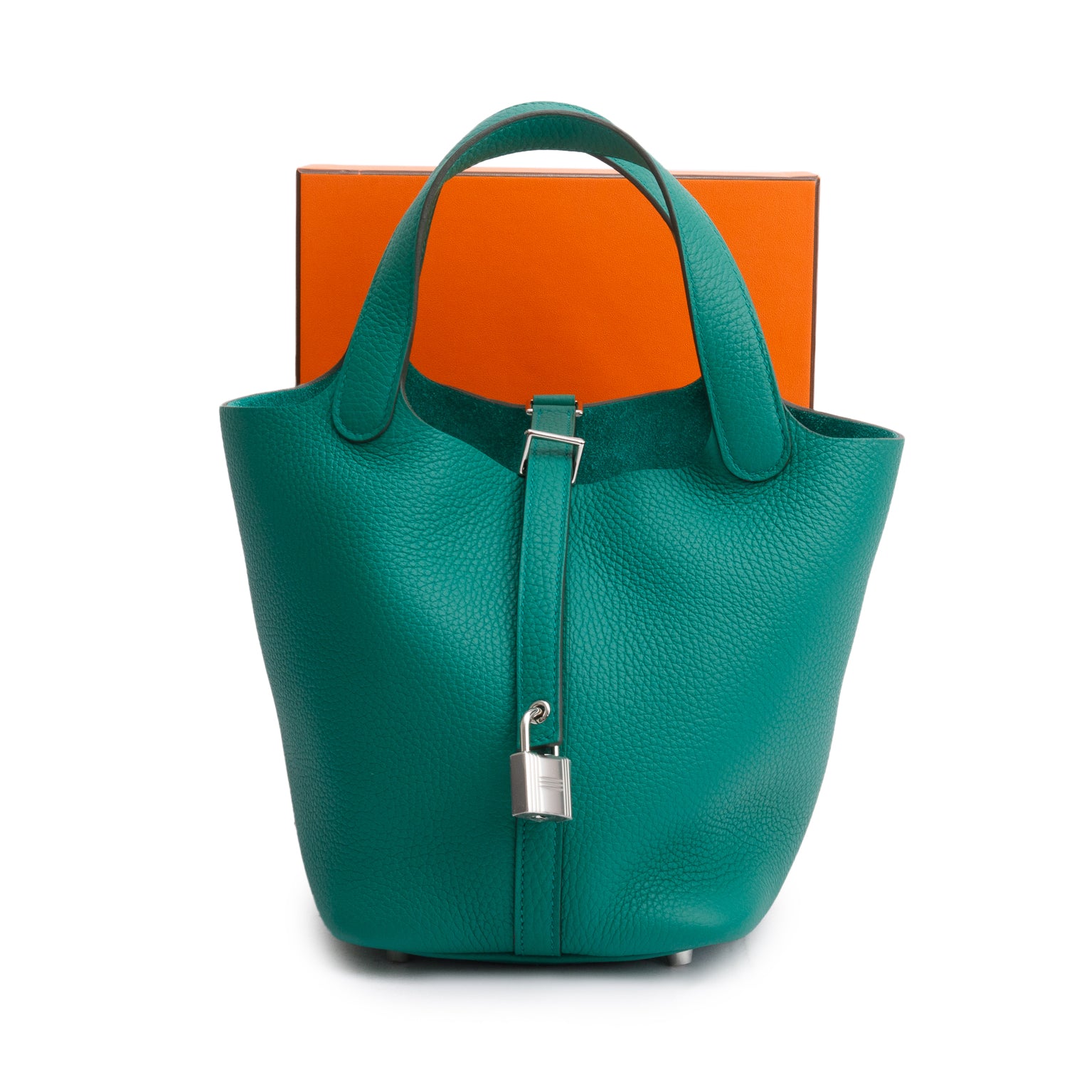 Hermes 2024 Vert Vertigo Taurillon Clemence Picotin Lock 18 w/ Box & Receipt