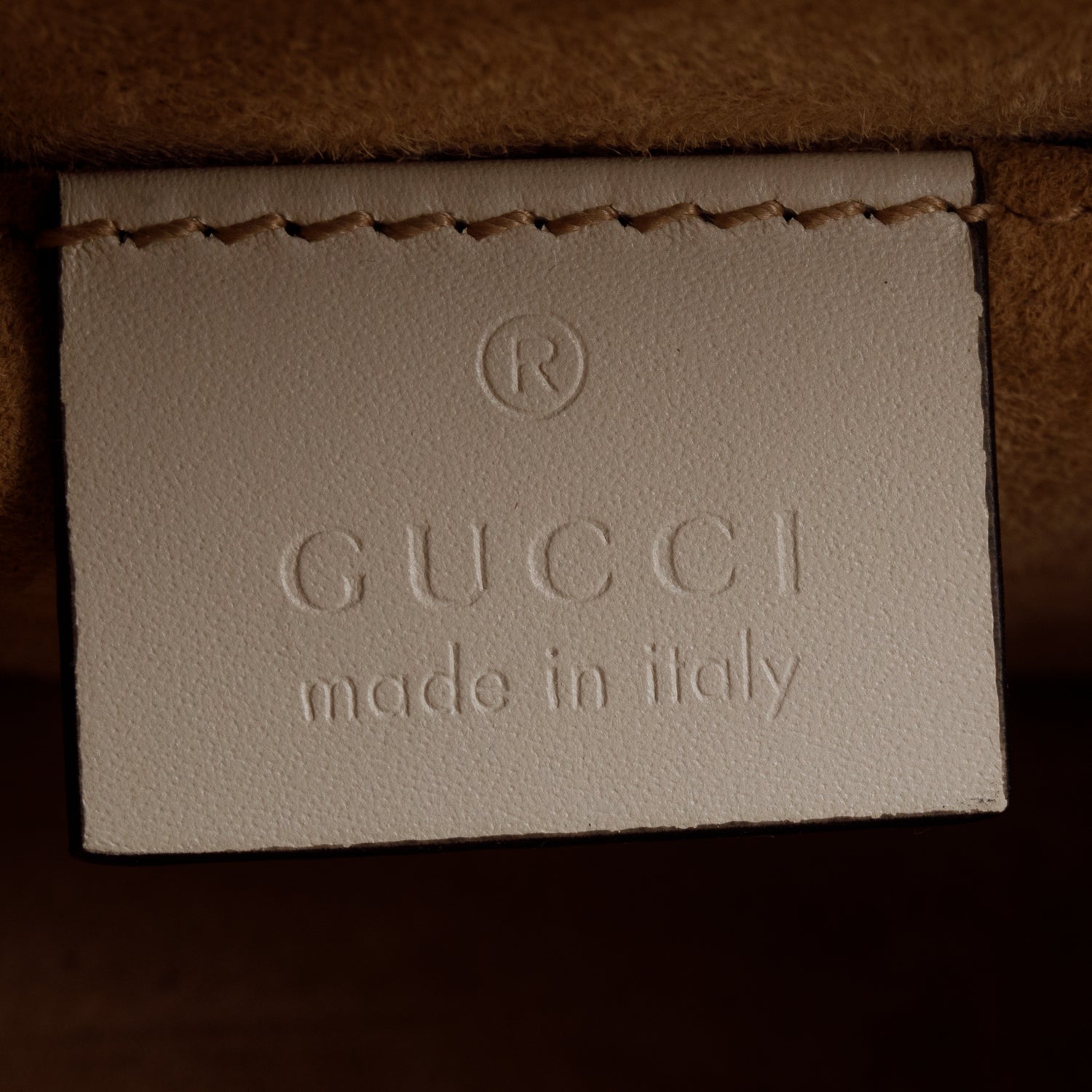 Gucci White Calfskin Leather Web Animal Studs Mini Sylvie Top Handle Bag w/ Straps & Box