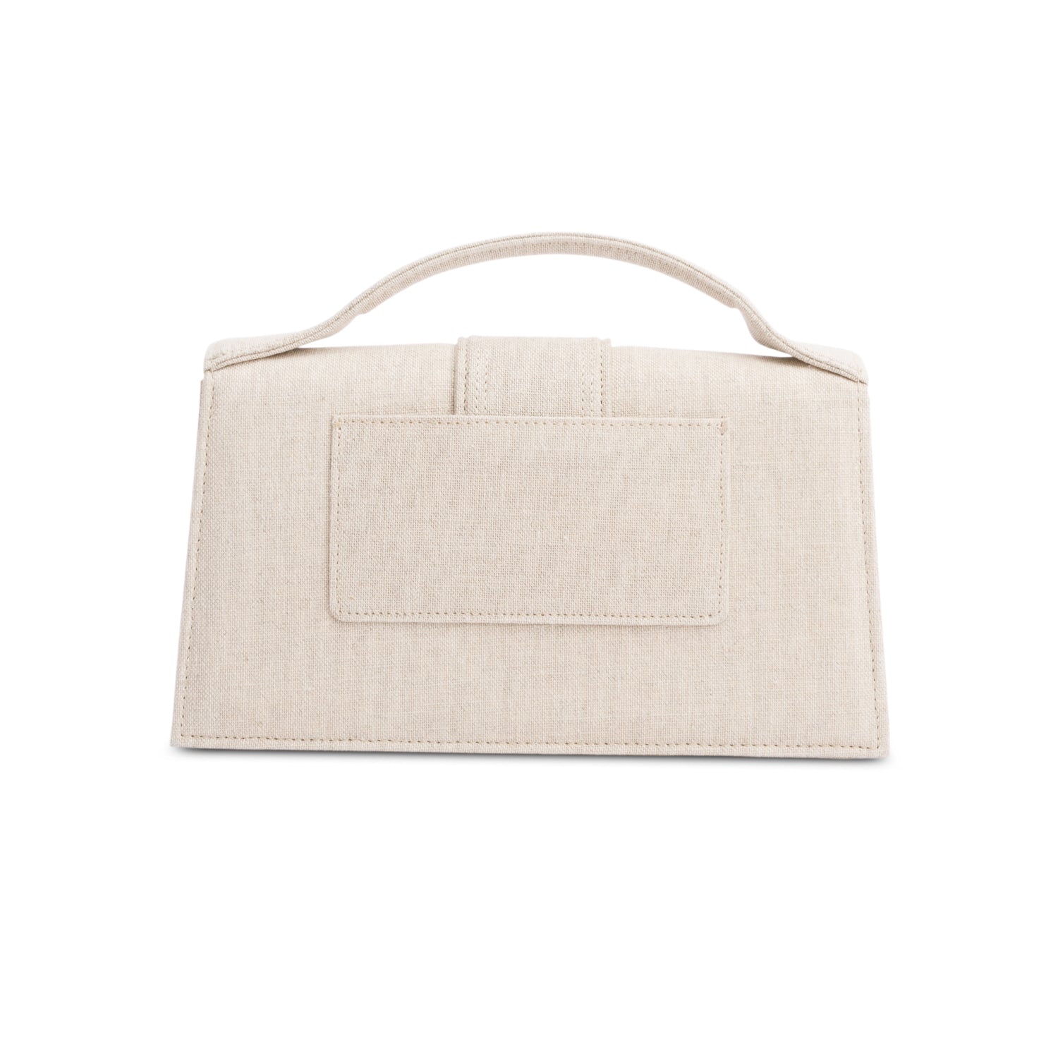 Jacquemus Grey Linen Le Grand Bambino Bag w/ Strap