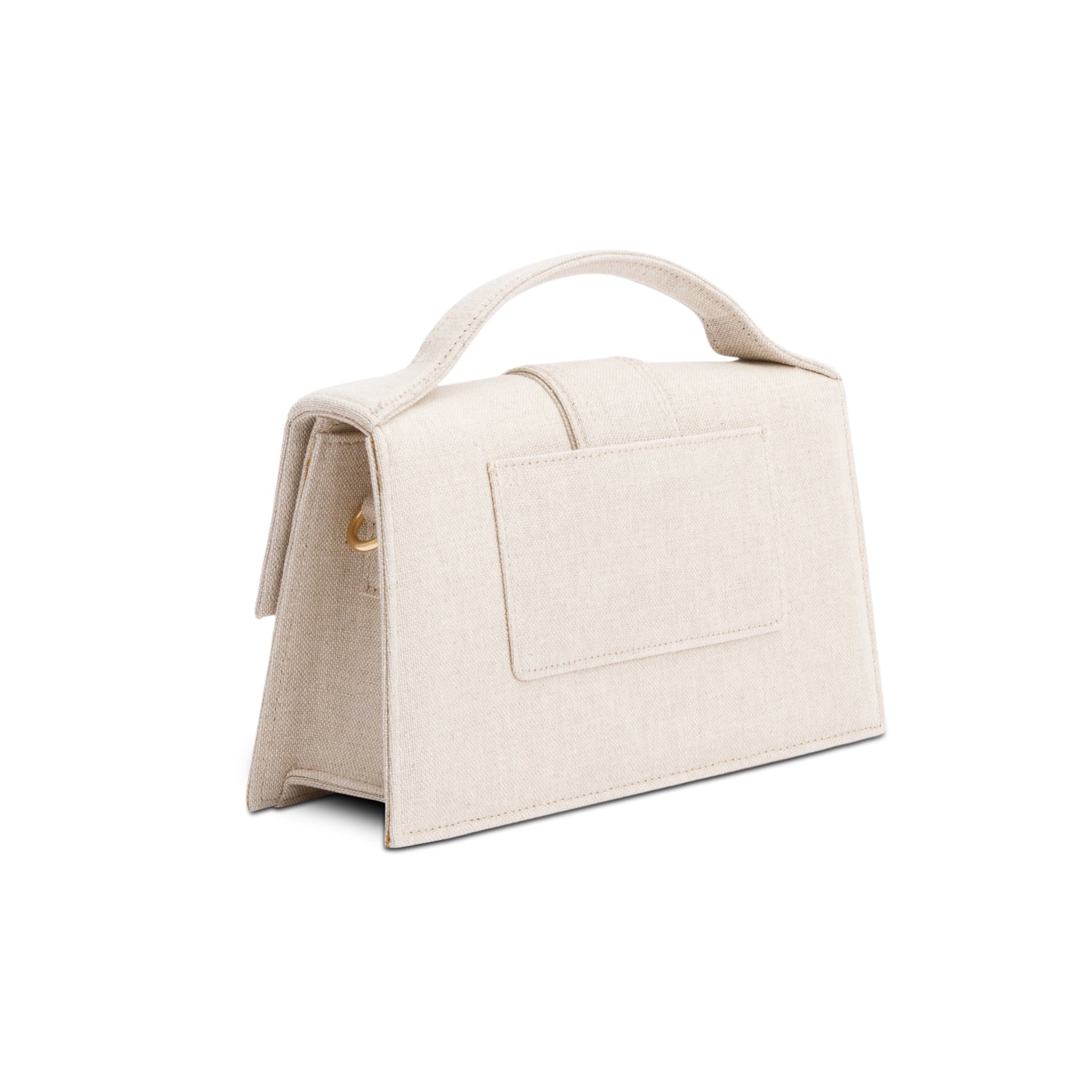Jacquemus Grey Linen Le Grand Bambino Bag w/ Strap