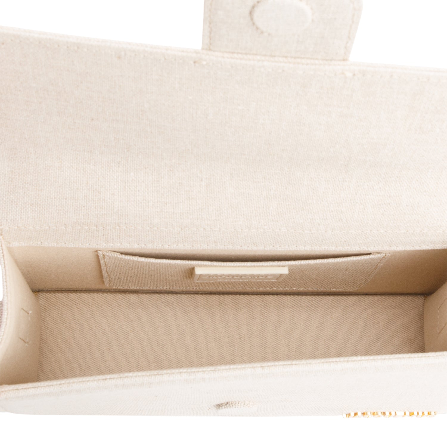 Jacquemus Grey Linen Le Grand Bambino Bag w/ Strap