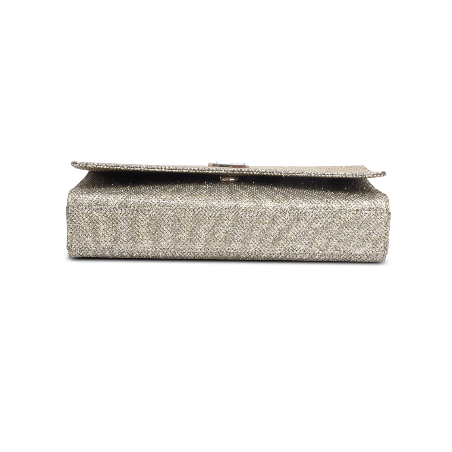 Saint Laurent Metallic Grey Glitter Canvas Medium Kate Bag