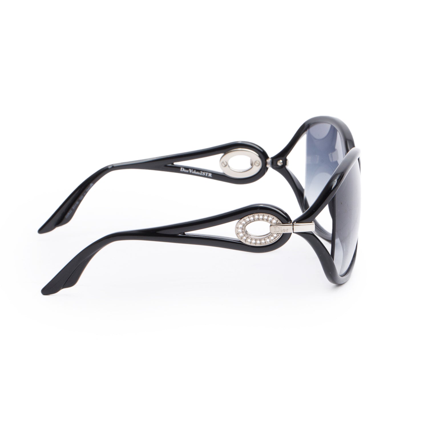 Christian Dior Black Acetate DiorVolute2 Oversize Sunglasses w/ Case