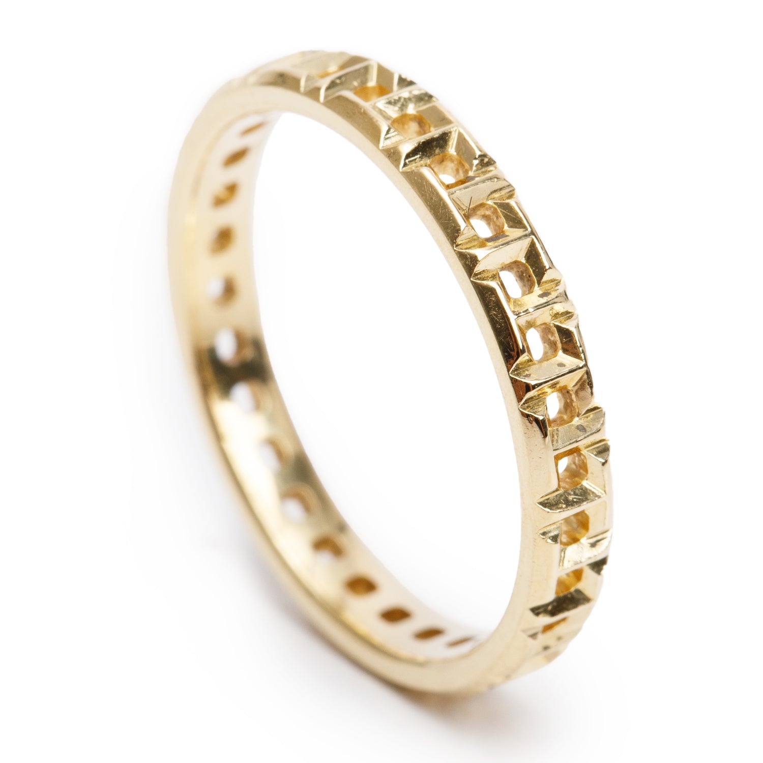 Tiffany & Co. 18k Yellow Gold T True Narrow Ring, Size 10.5