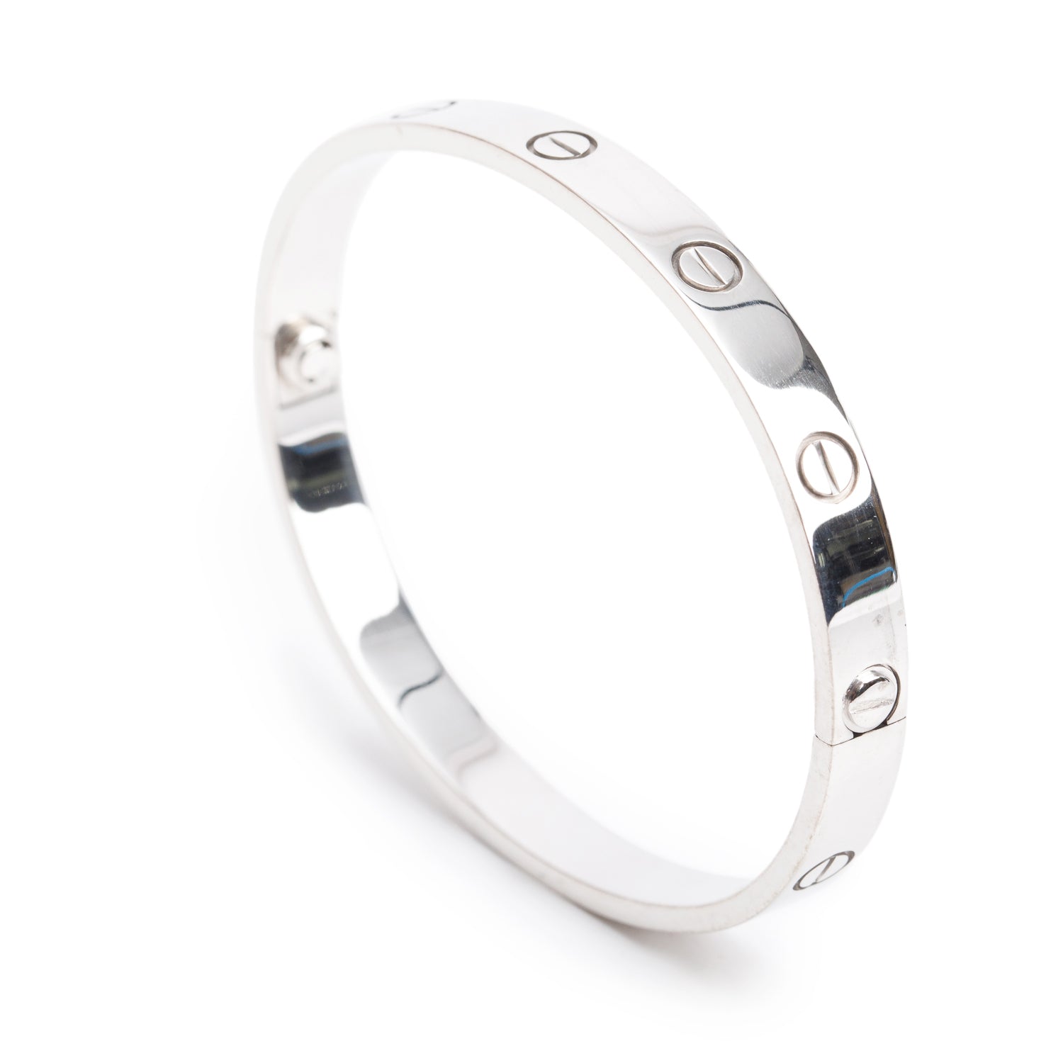 Cartier 18k White Gold Love Bracelet, Size 17
