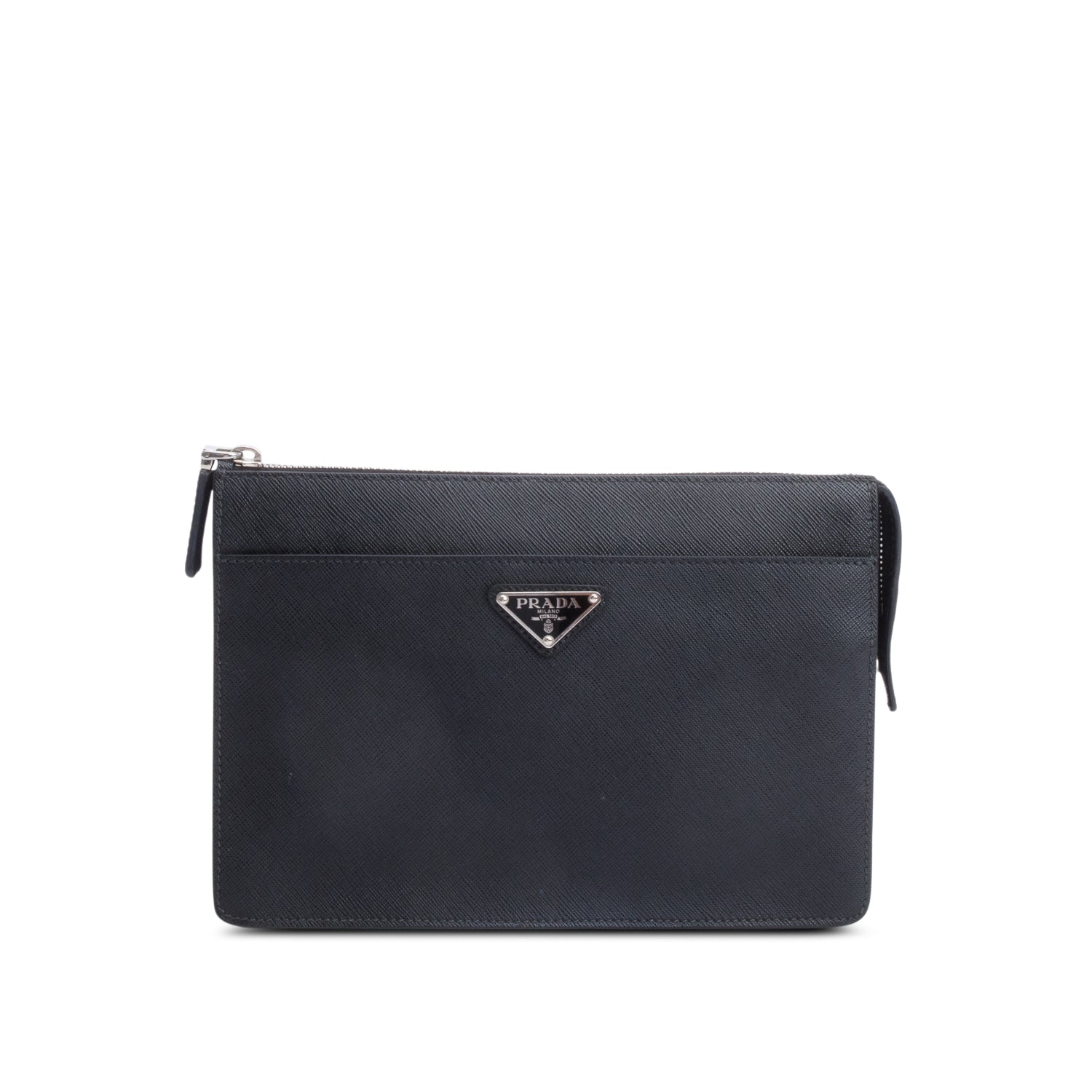 Prada Black Saffiano Leather Pouch