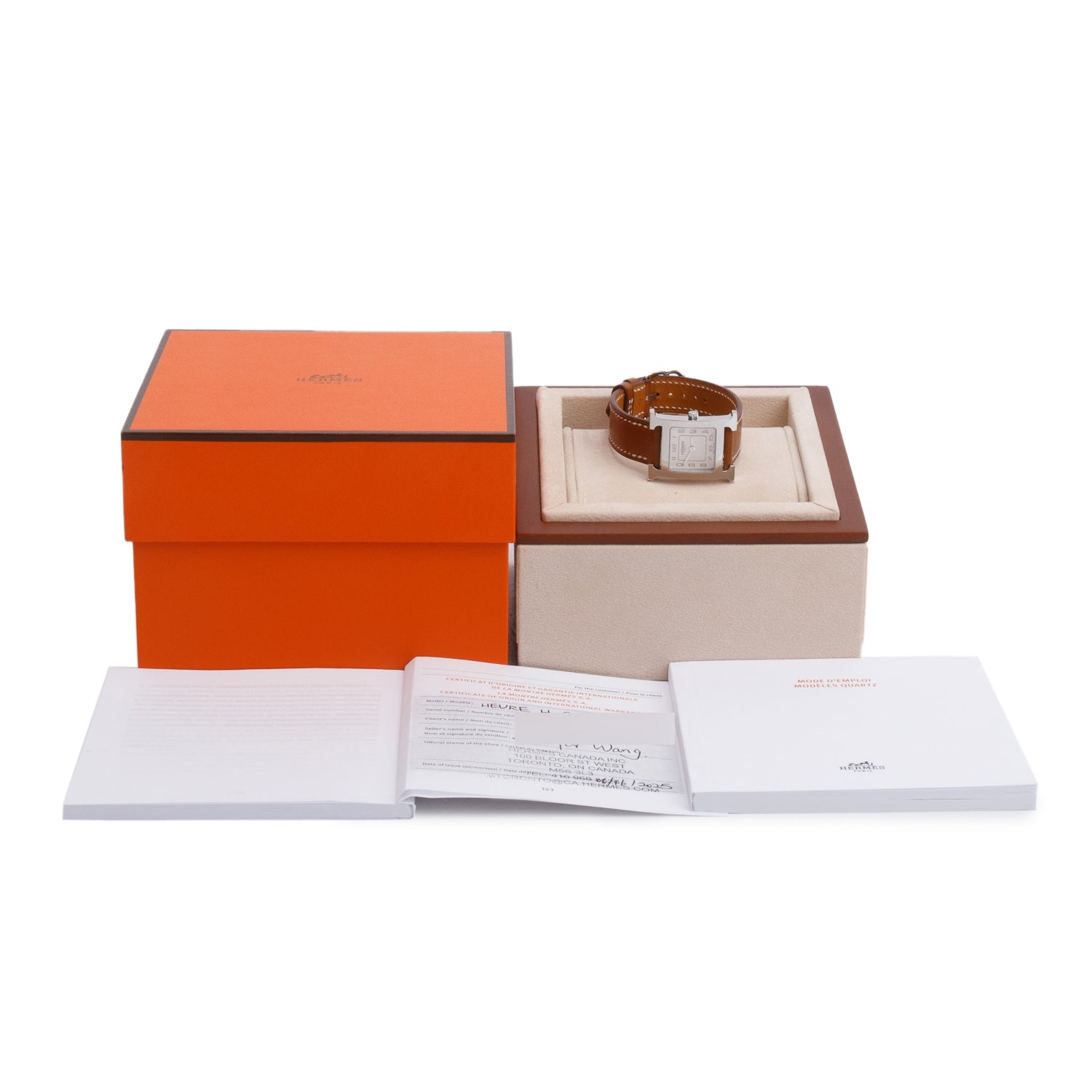Hermes 2025 Stainless Steel Heure H Mini Model 21 MM Watch w/ Box & Papers