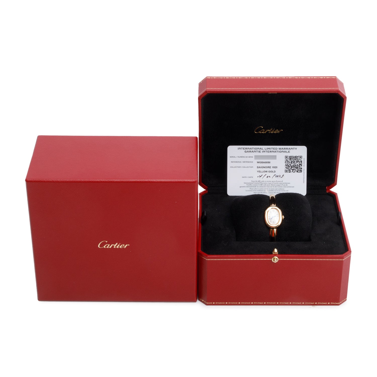 Cartier 2025 18k Yellow Gold Baignoire Quartz Watch, Mini Model 4596 w/ Box, Receipt & Papers