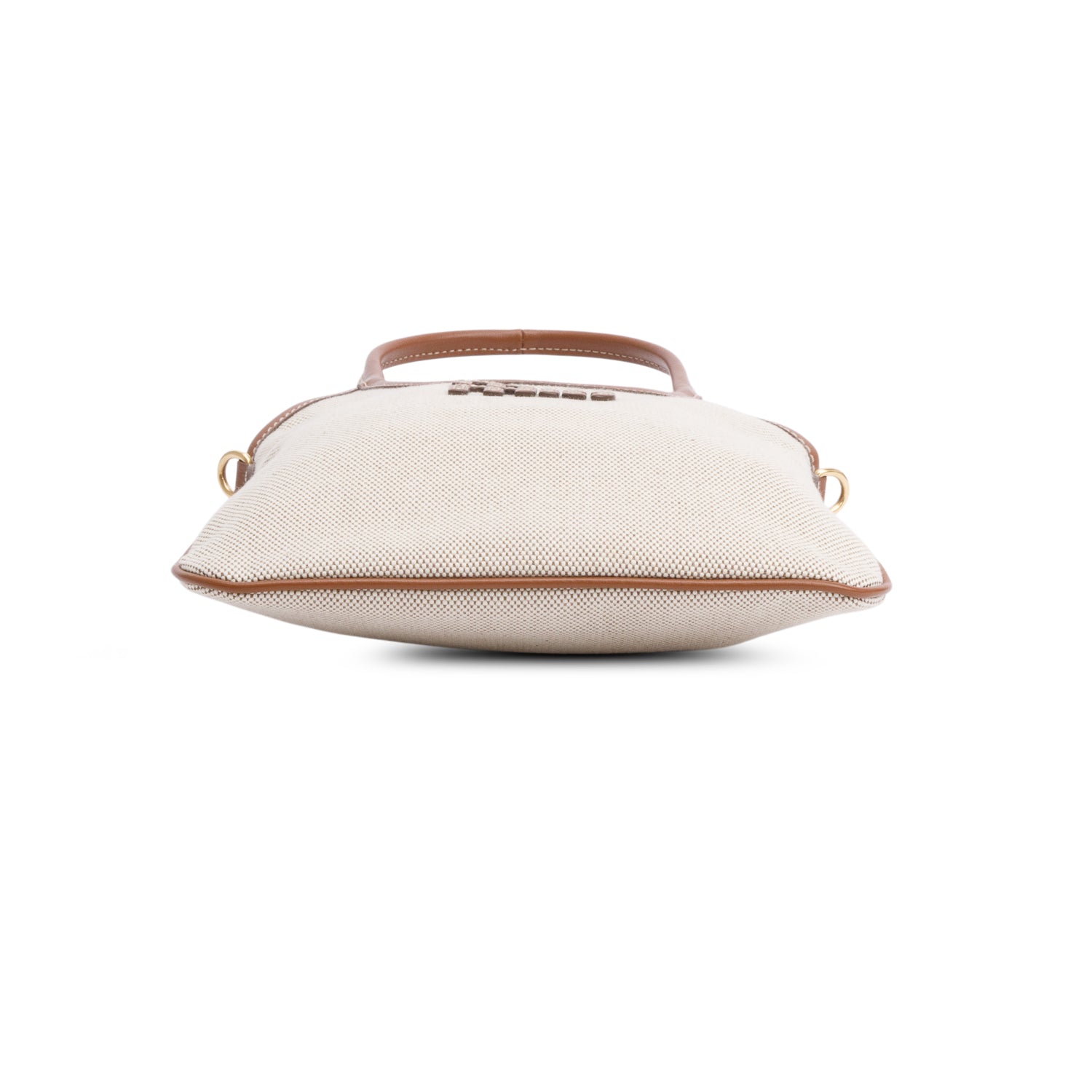 Miu Miu Nuetral Canvas Mini Ivy Tote Bag w/ Strap