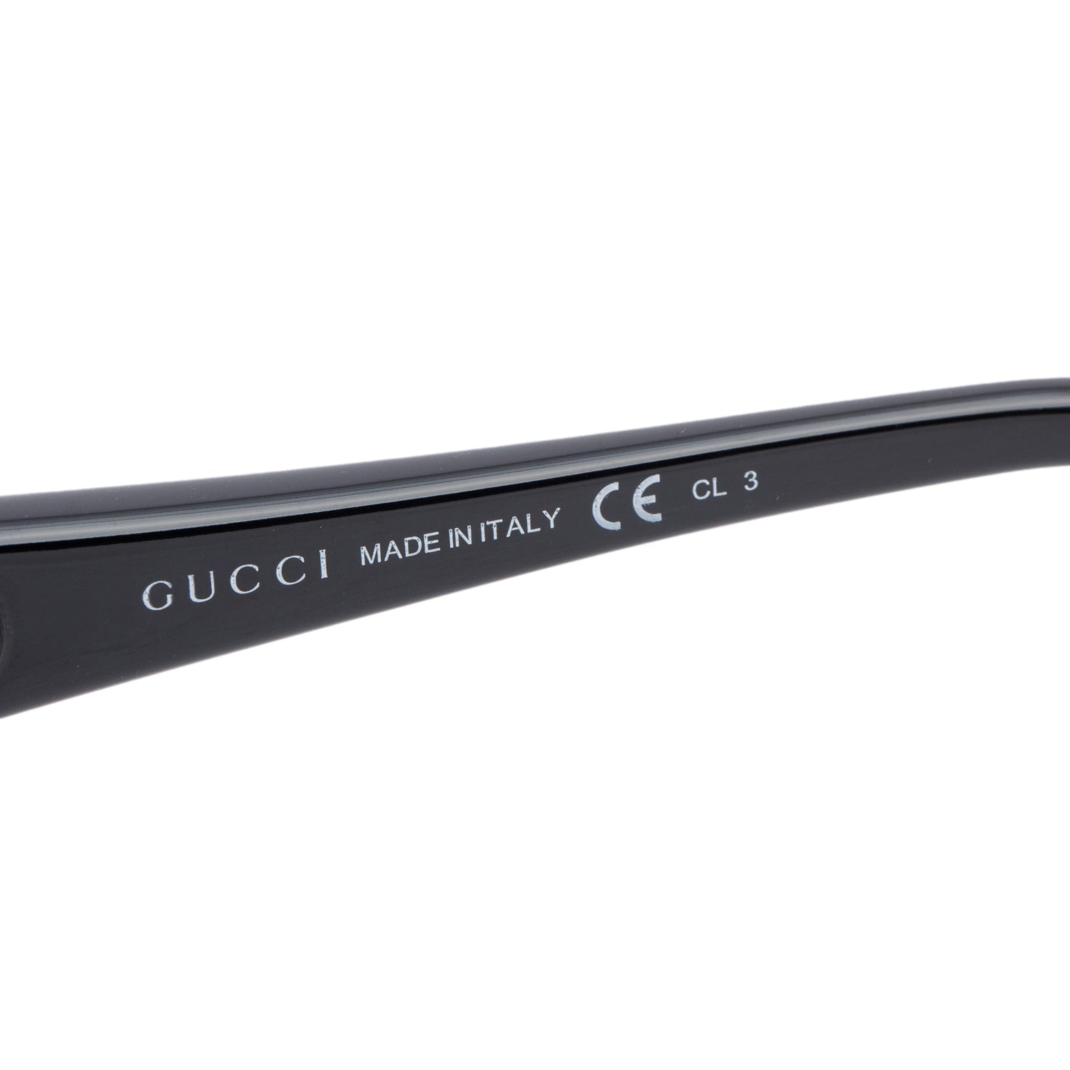 Gucci GG03166/S Black Acetate Web Interlocking G Accent Oversize Square Sunglasses w/ Case