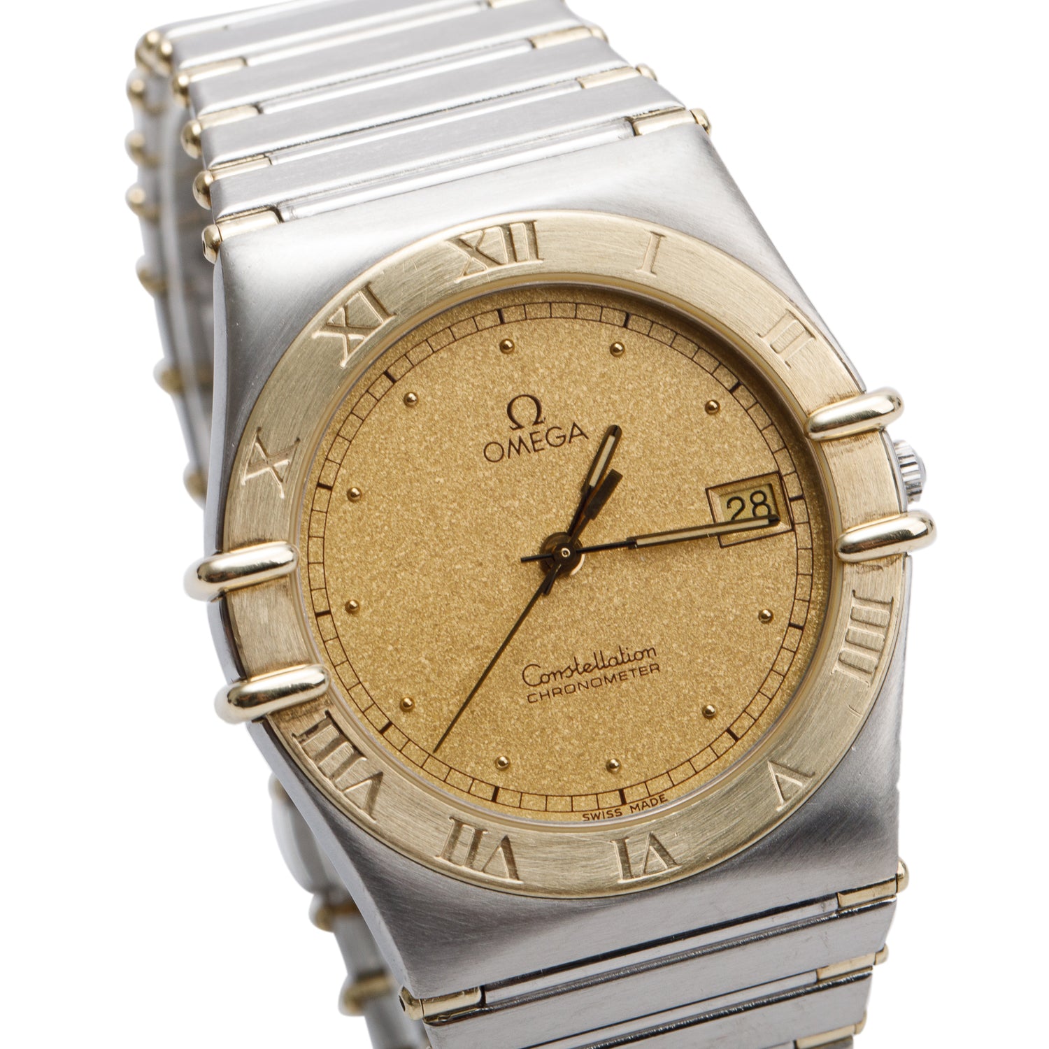 Omega Stainless Steel & 18k Yellow Gold Constellation 33 MM Quartz Watch