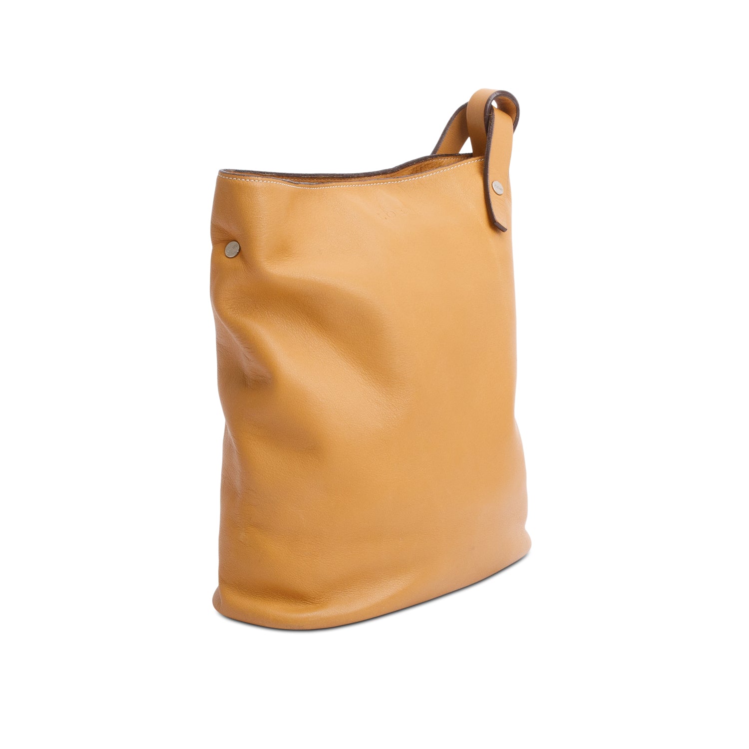 Loewe Brown Calfskin Leather Small Asymmetric Shoulder Bag