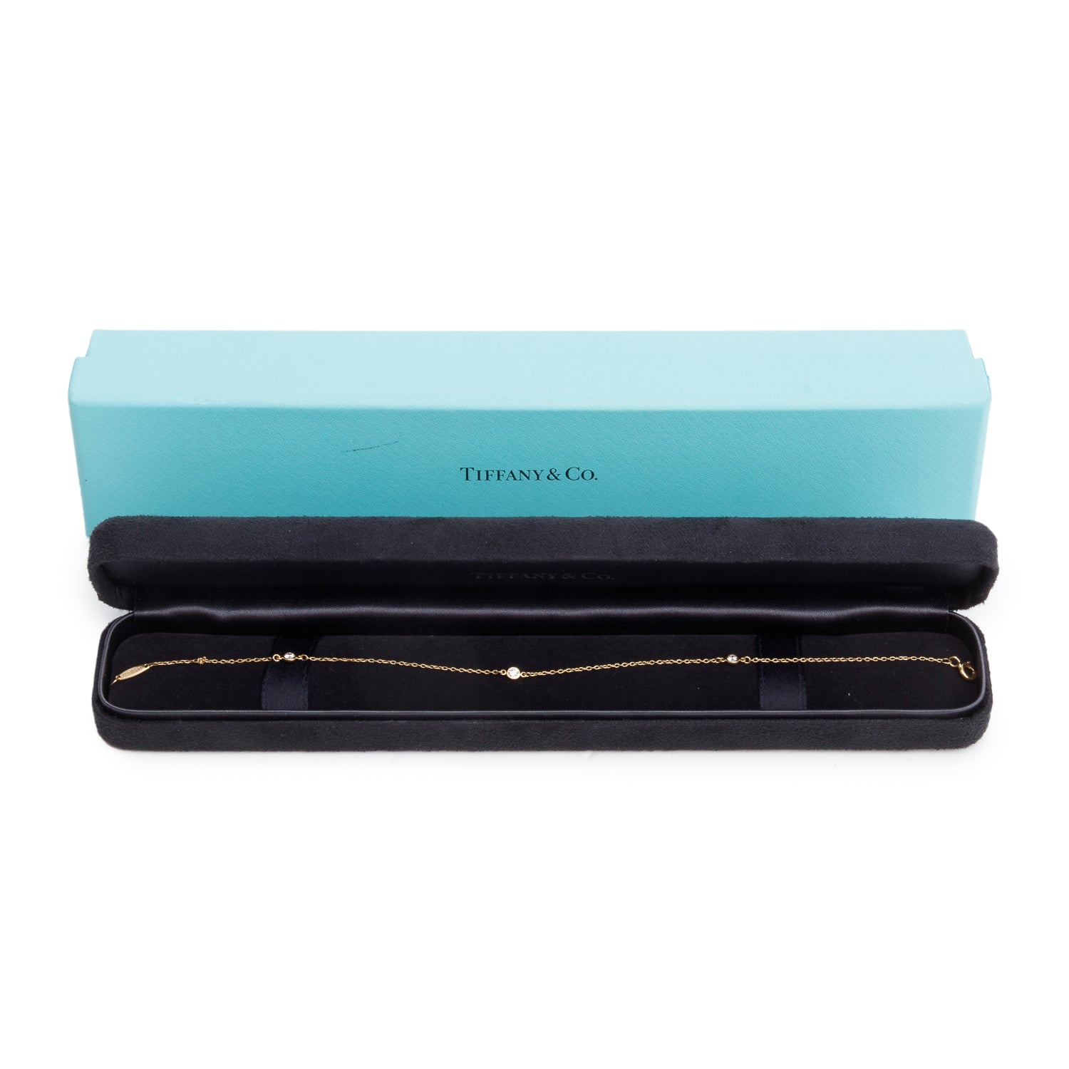 Tiffany & Co. Elsa Peretti 18k Yellow Gold Diamonds by the Yard Bracelet w/ Box