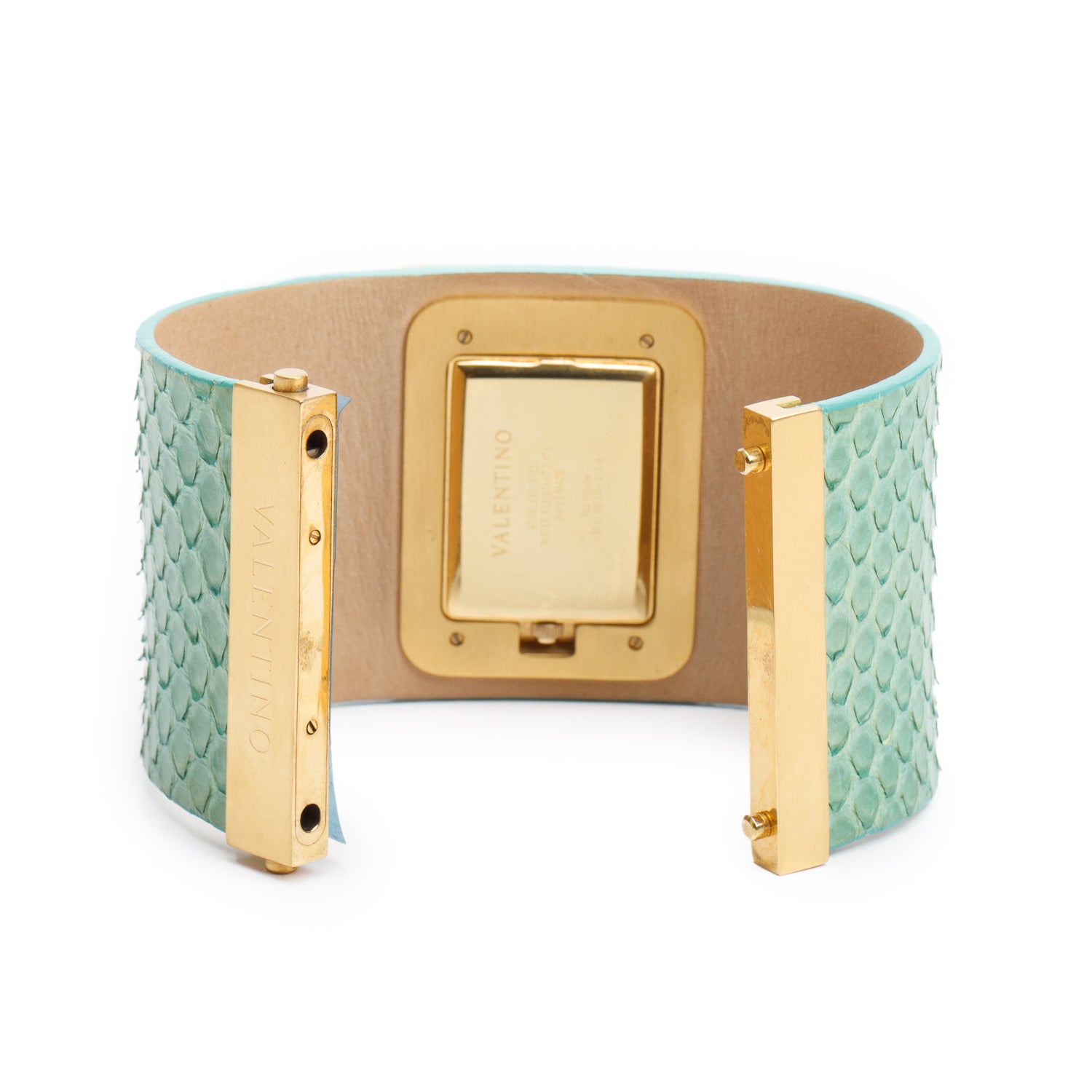 Valentino Green Python Gold-Plated Stainless Steel Swarovski Crystal Quartz Watch