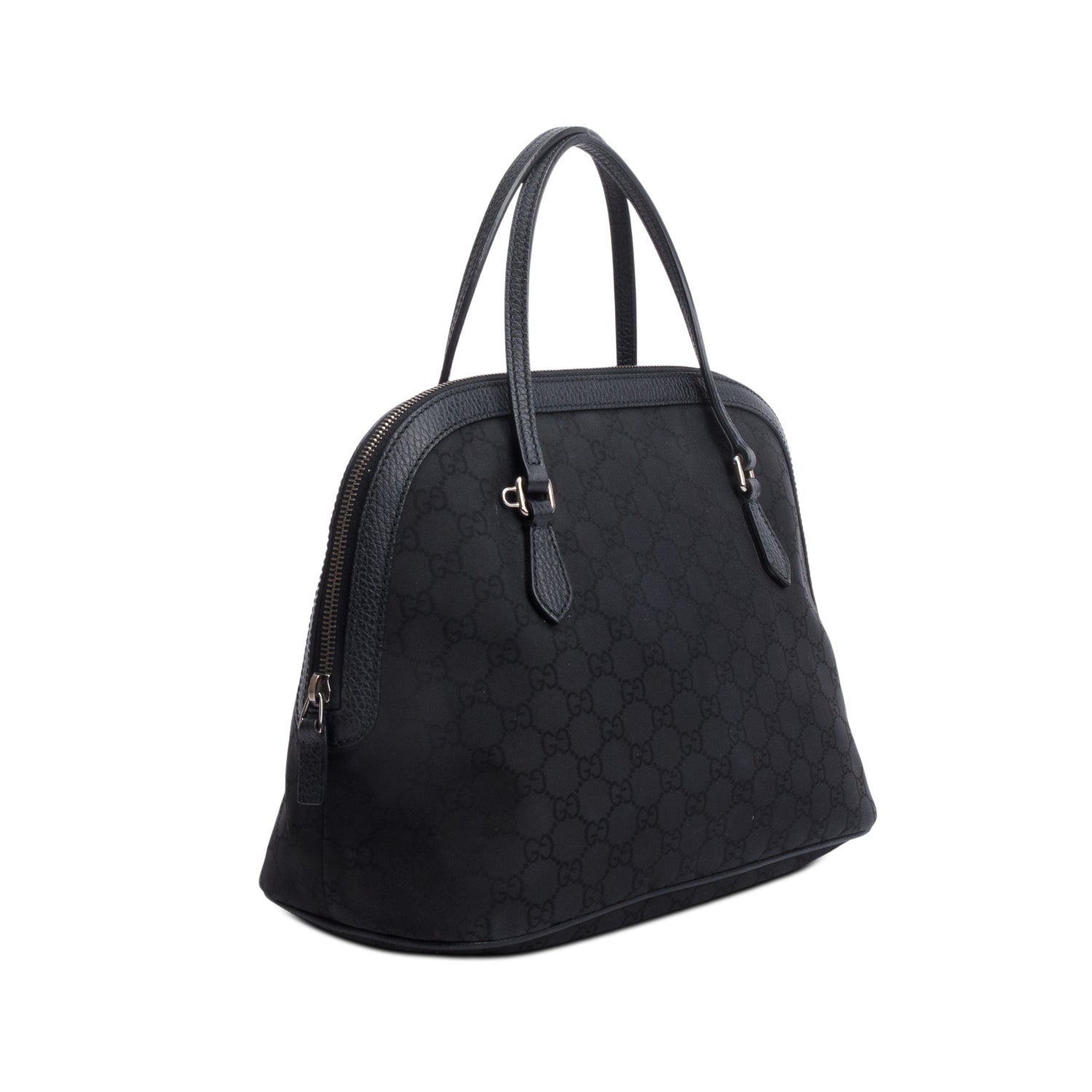 Gucci Black GG Canvas Dome Bag w/ Strap