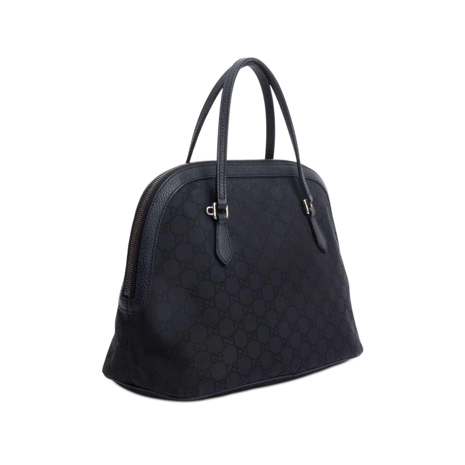 Gucci Black GG Canvas Dome Bag w/ Strap