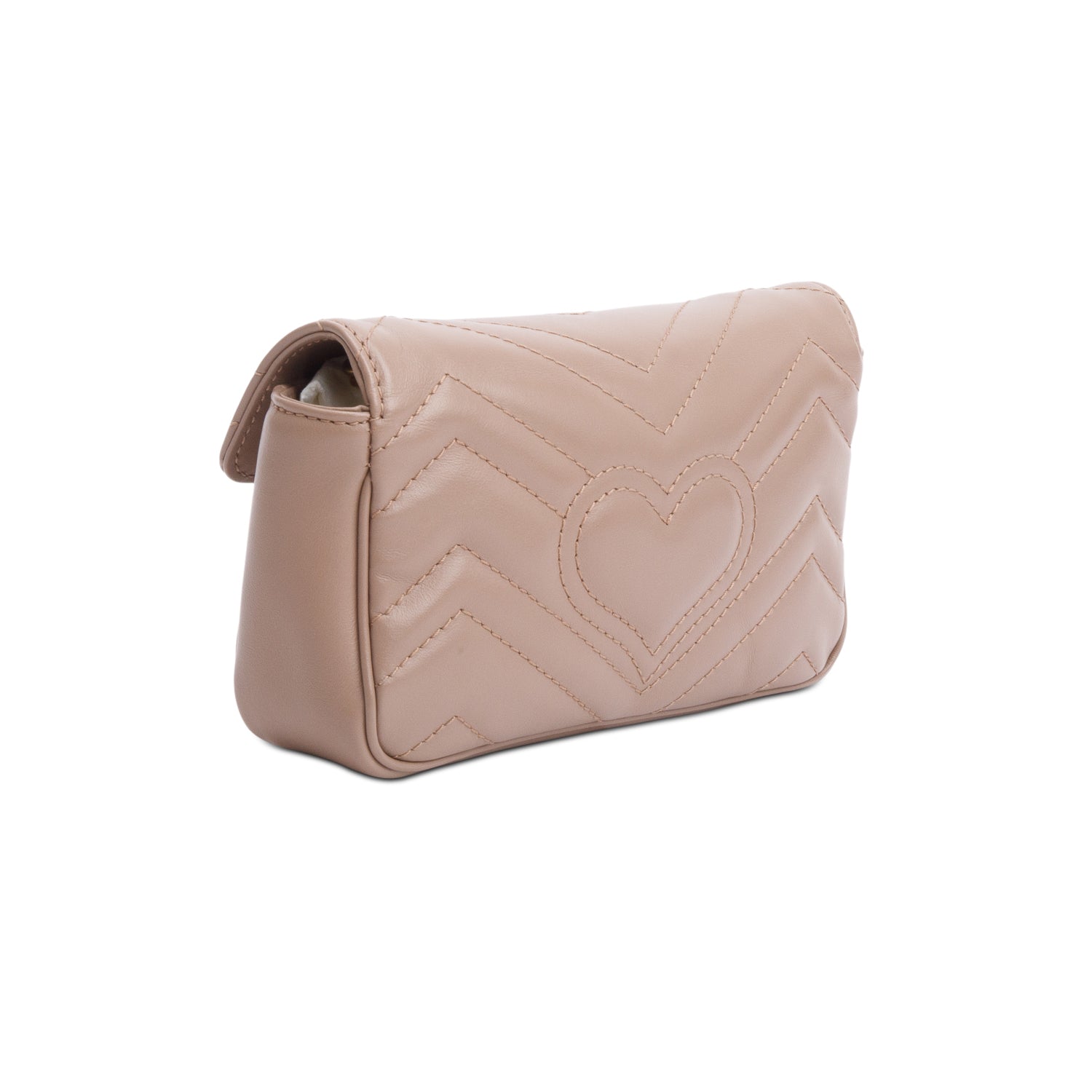 Gucci Taupe GG Marmont Matelasse Leather Super Mini Bag