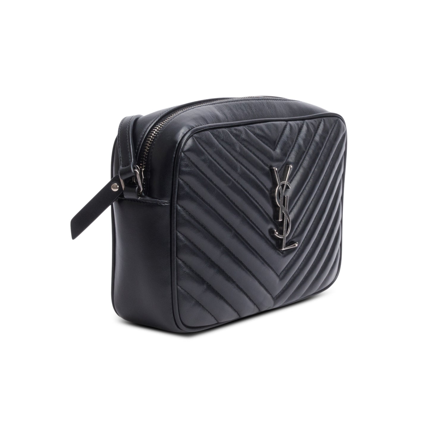 Saint Laurent Black Quilted Leather Lou Camera Bag