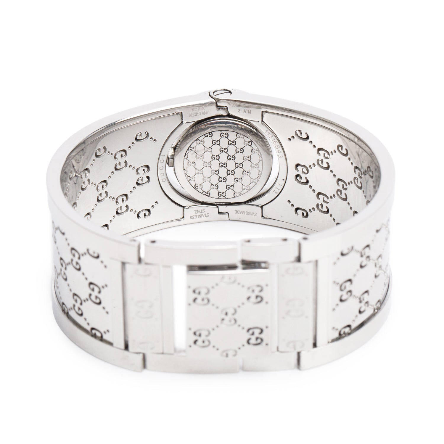 Gucci Stainless Steel Diamond Bezel Twirl Quartz Watch YA112503