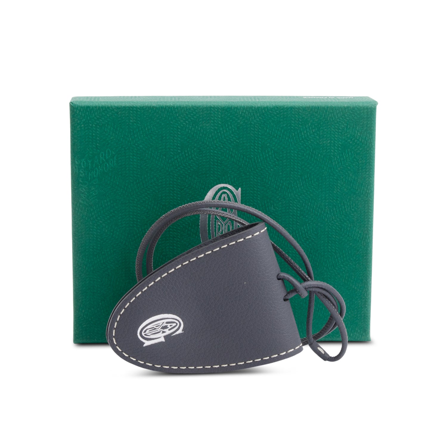 Goyard 2020 Grey Leather Croc Universal Bag Clip w/ Box