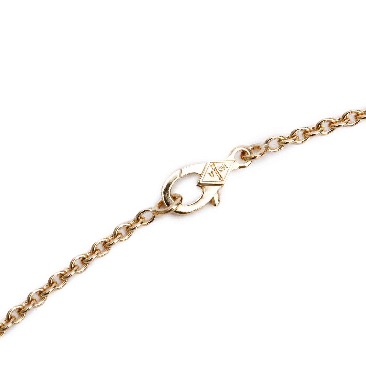 Van Cleef & Arpels 18k Yellow Gold Pure Alhambra Mother of Pearl Pendant Necklace w/ Box & Certificate