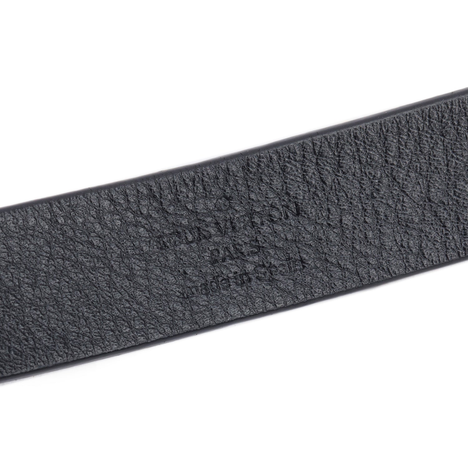 Louis Vuitton 2020 Black Embossed Calfskin Leather Initiales 20 MM Belt, Size 80 32