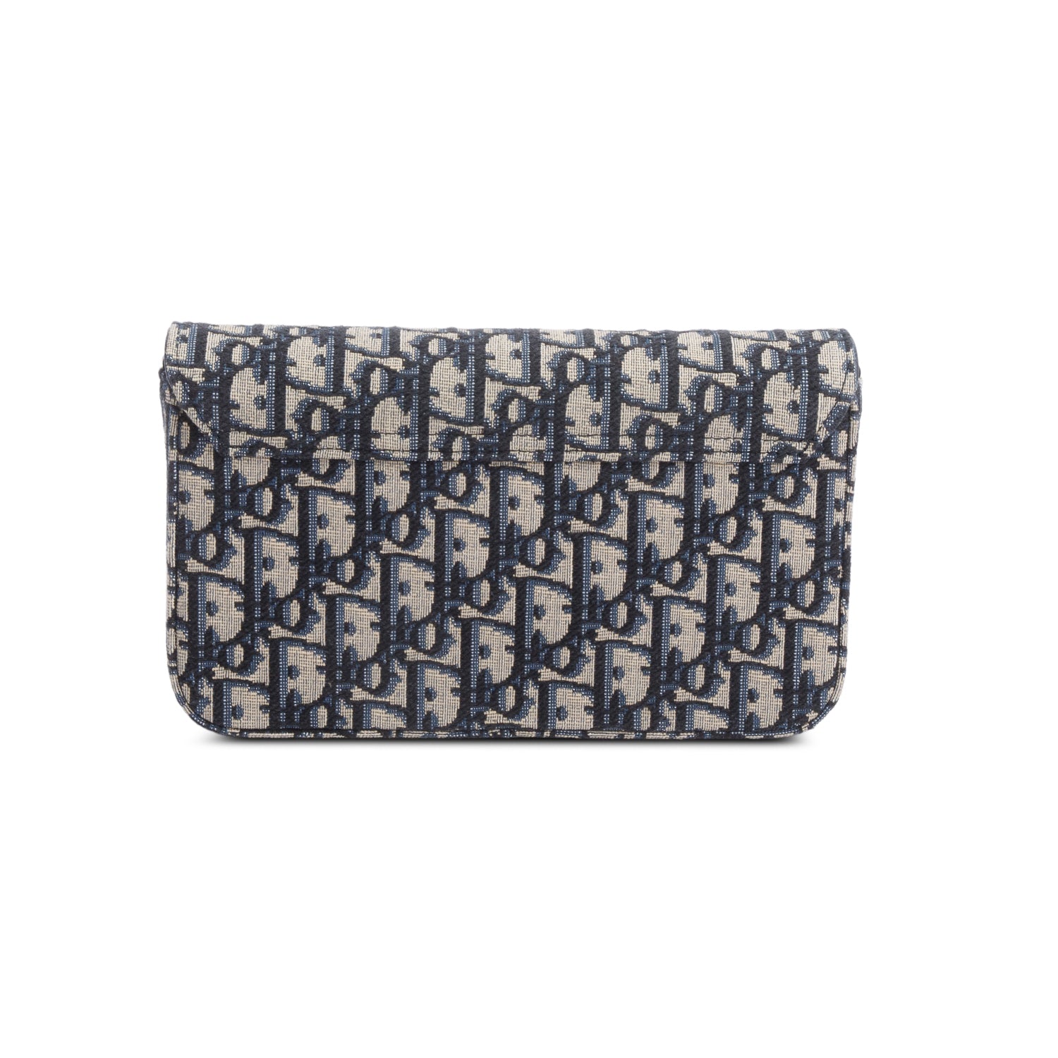 Christian Dior 2023 Oblique Jacquard Medium Saddle Pouch with Chain w/ Box