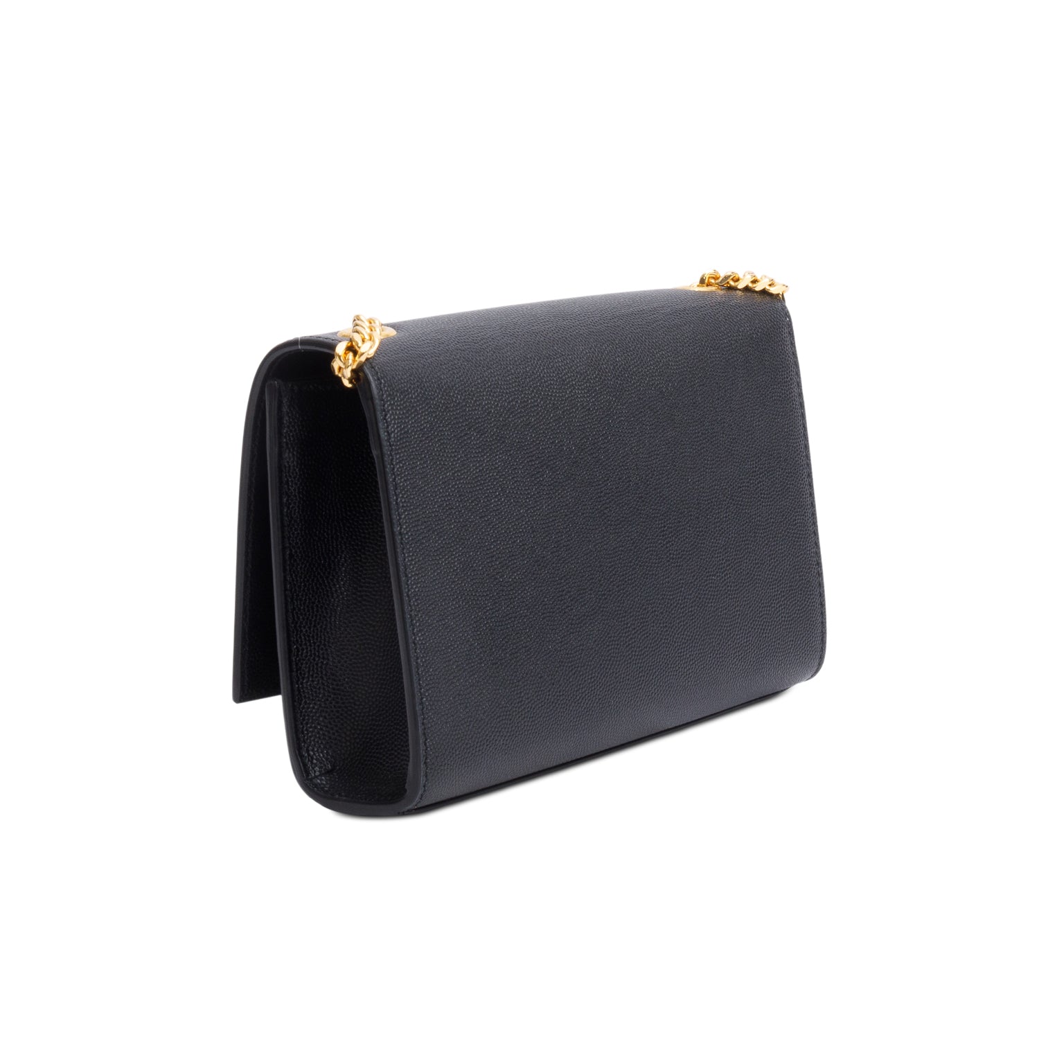 Saint Laurent 2022 Black Grain De Poudre Leather Small Monogram Kate Bag w/ Box