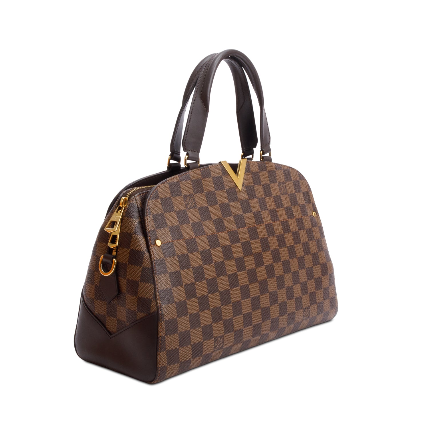 Louis Vuitton Damier Ebene Kensington Bowling Bag w/ Strap, Box & Receipt