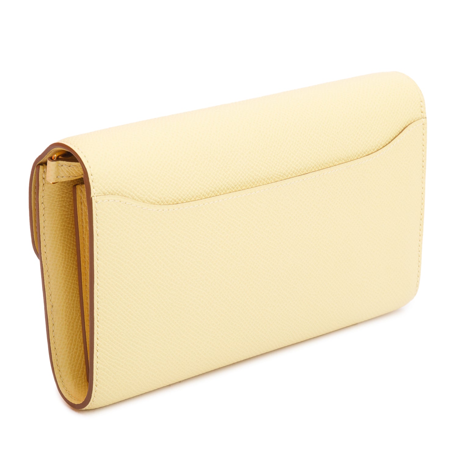 Hermes 2021 Jaune Poussin Epsom Leather Constance to Go w/ Strap, Box & Receipt